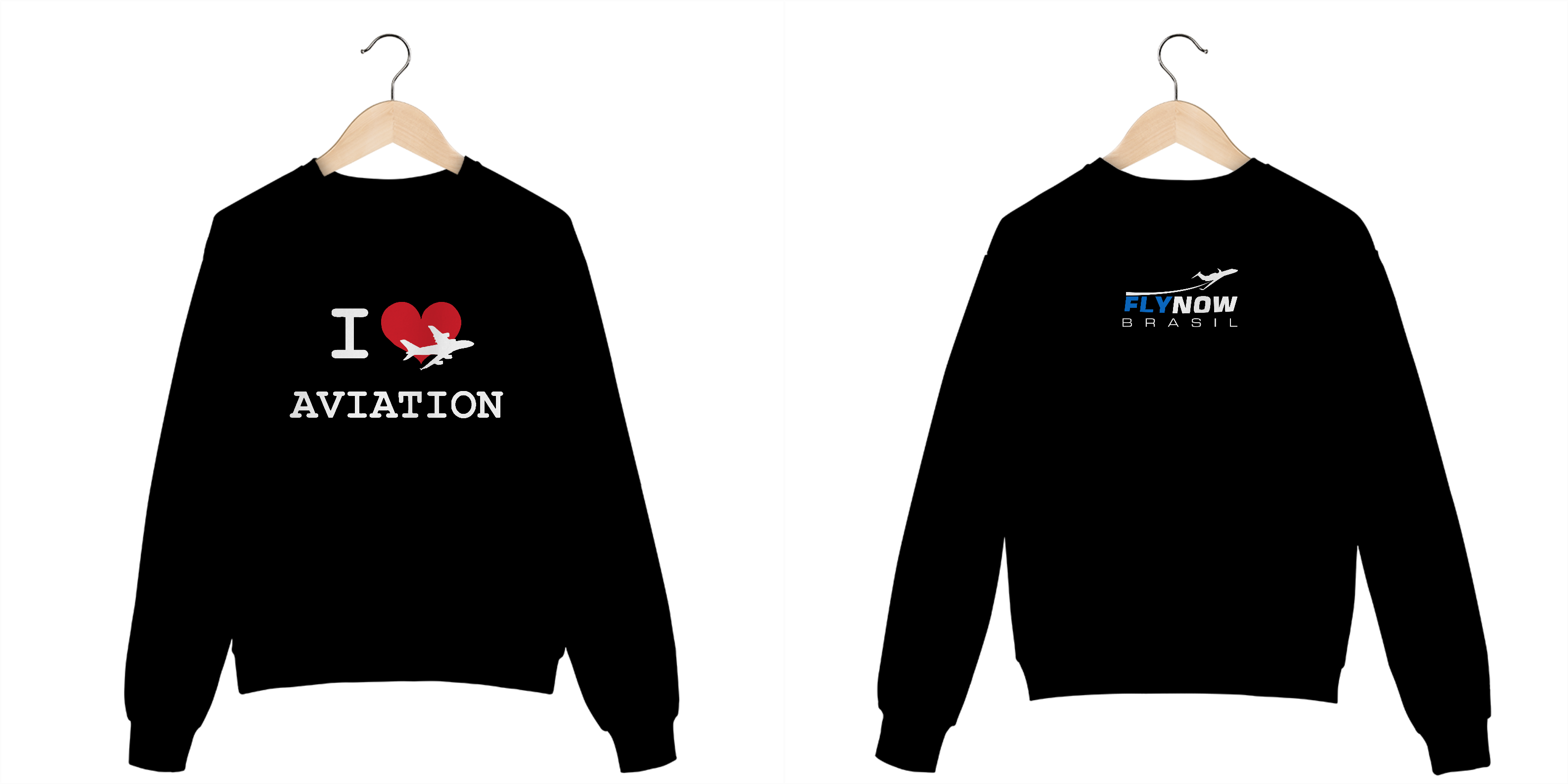 Nome do produto: Moletom I Love Aviation Preto