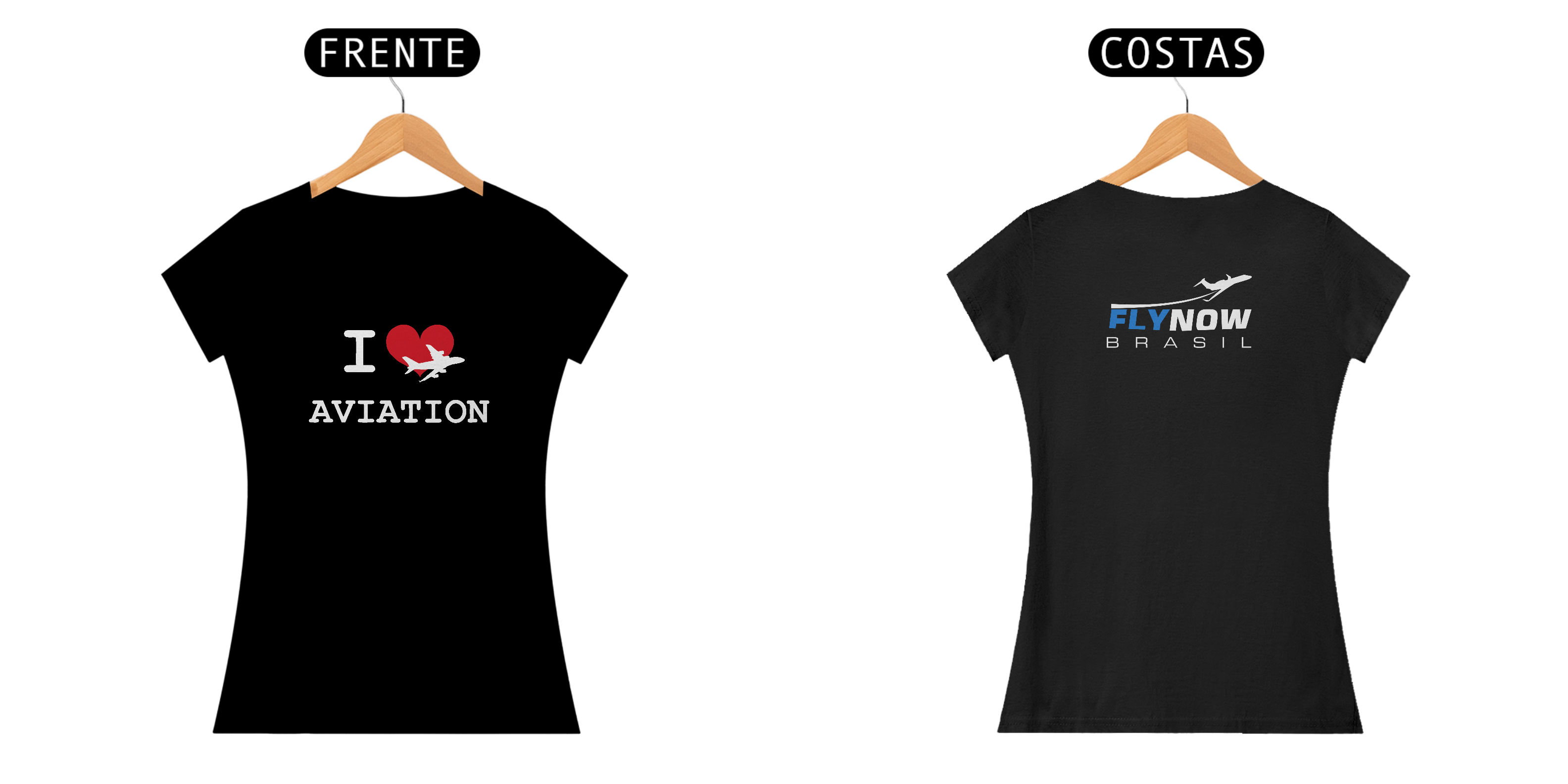 Nome do produto: Camiseta Babylook I Love Aviation