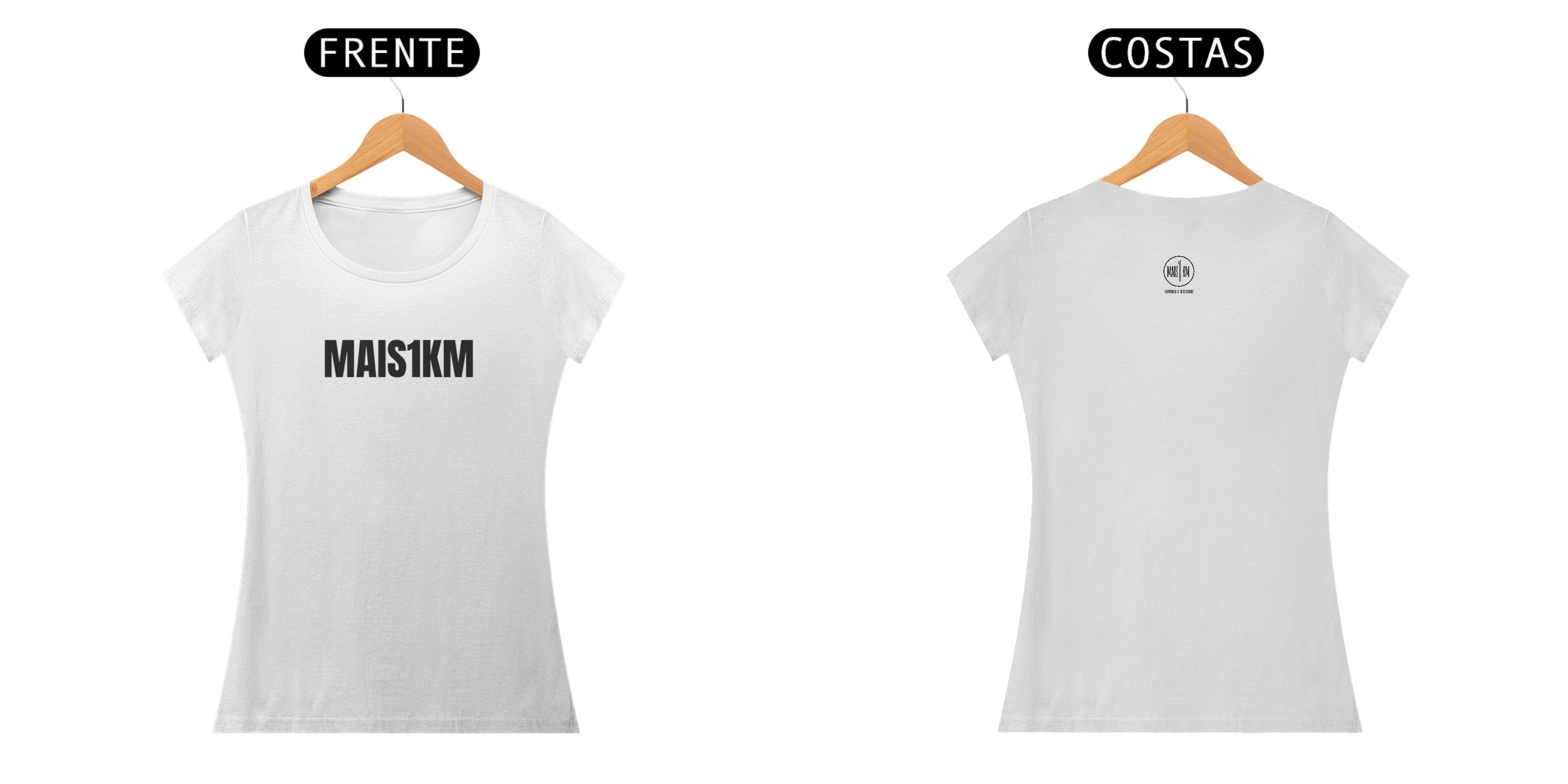 Nome do produto: Camiseta Feminina Baby Long “Mais1KM” – Corrida com Propósito | Linha Prime