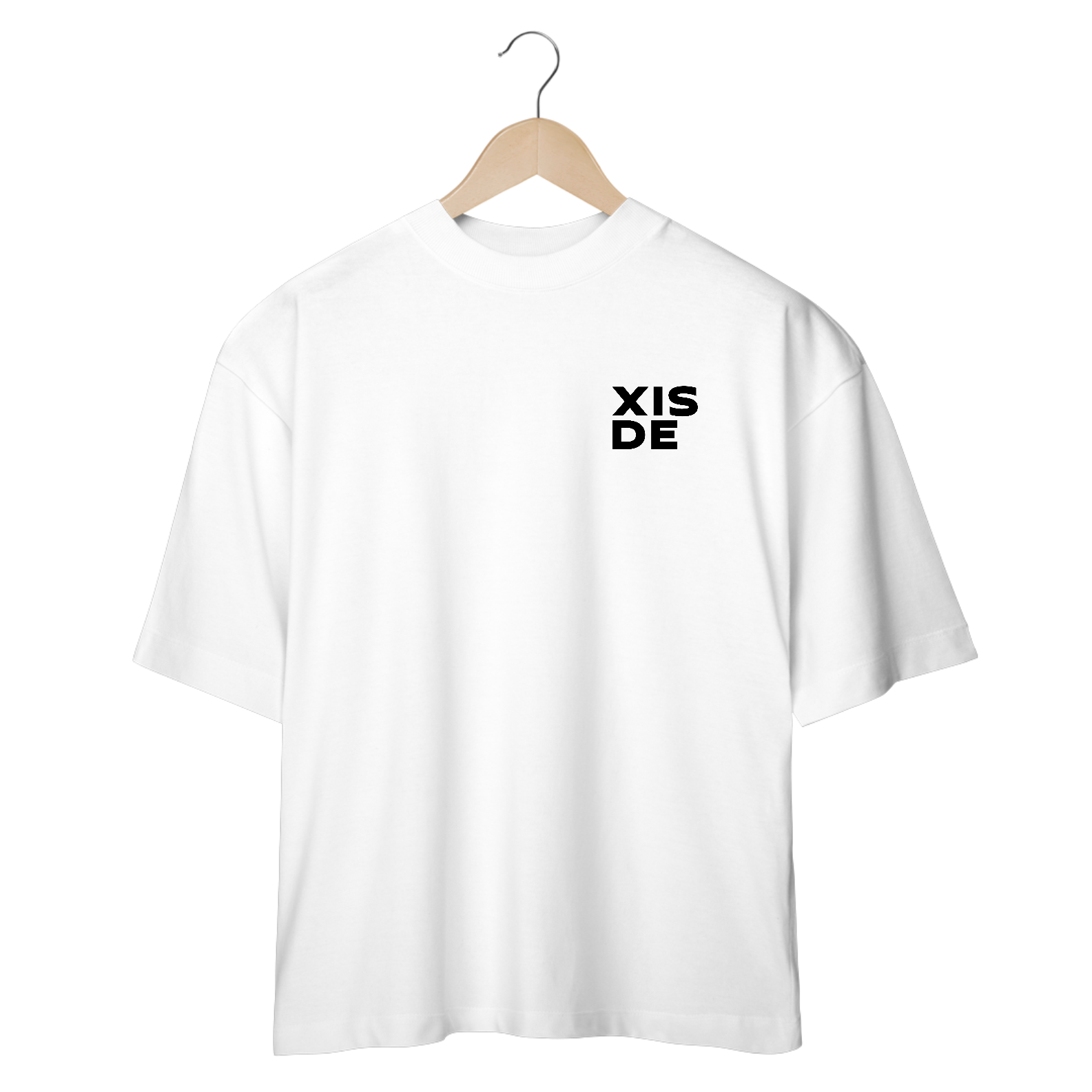 Nome do produto: Camiseta Oversize Xisde com Logo Frontal - Streetwear Autêntico Brasileiro