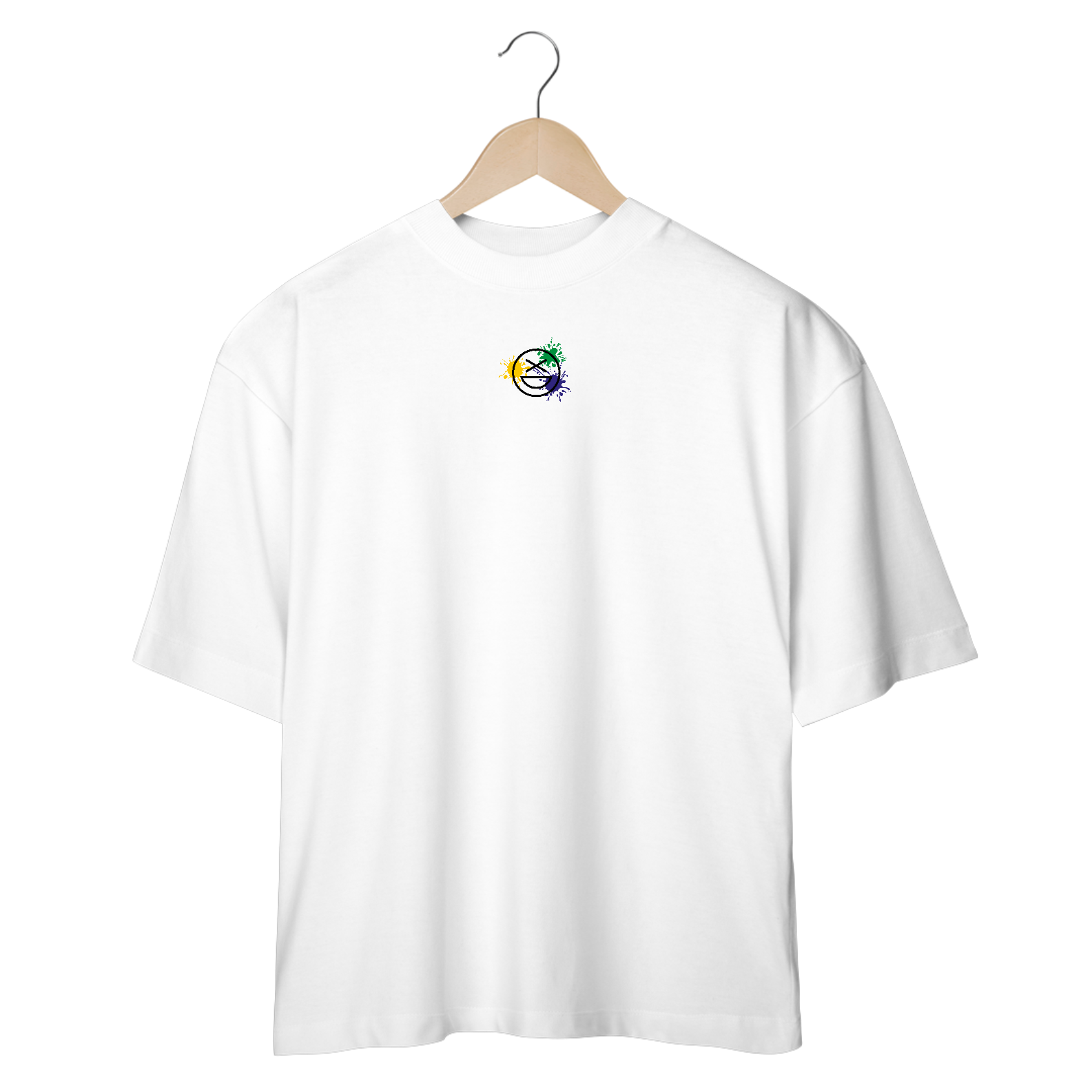 Nome do produto: Camiseta Oversize Xisde com Logo nas Cores do Brasil - Streetwear Autêntico Brasileiro