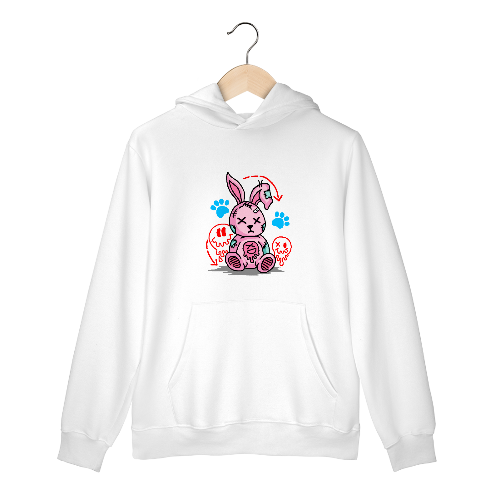 Nome do produto: Moletom canguru - ursinho coelho xD