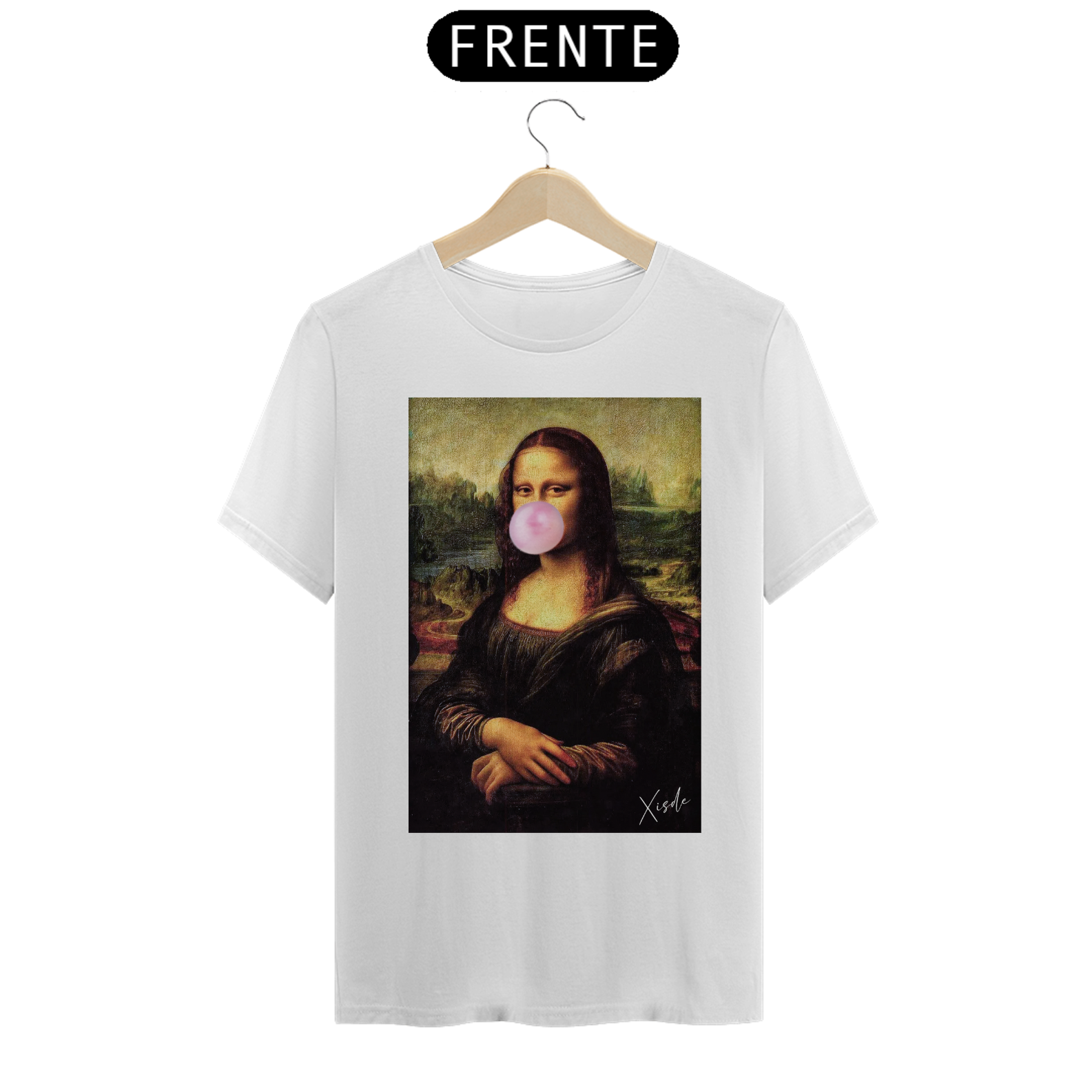 Nome do produto: Camiseta NORMAL Xisde MONALISTA COM CHICLETE