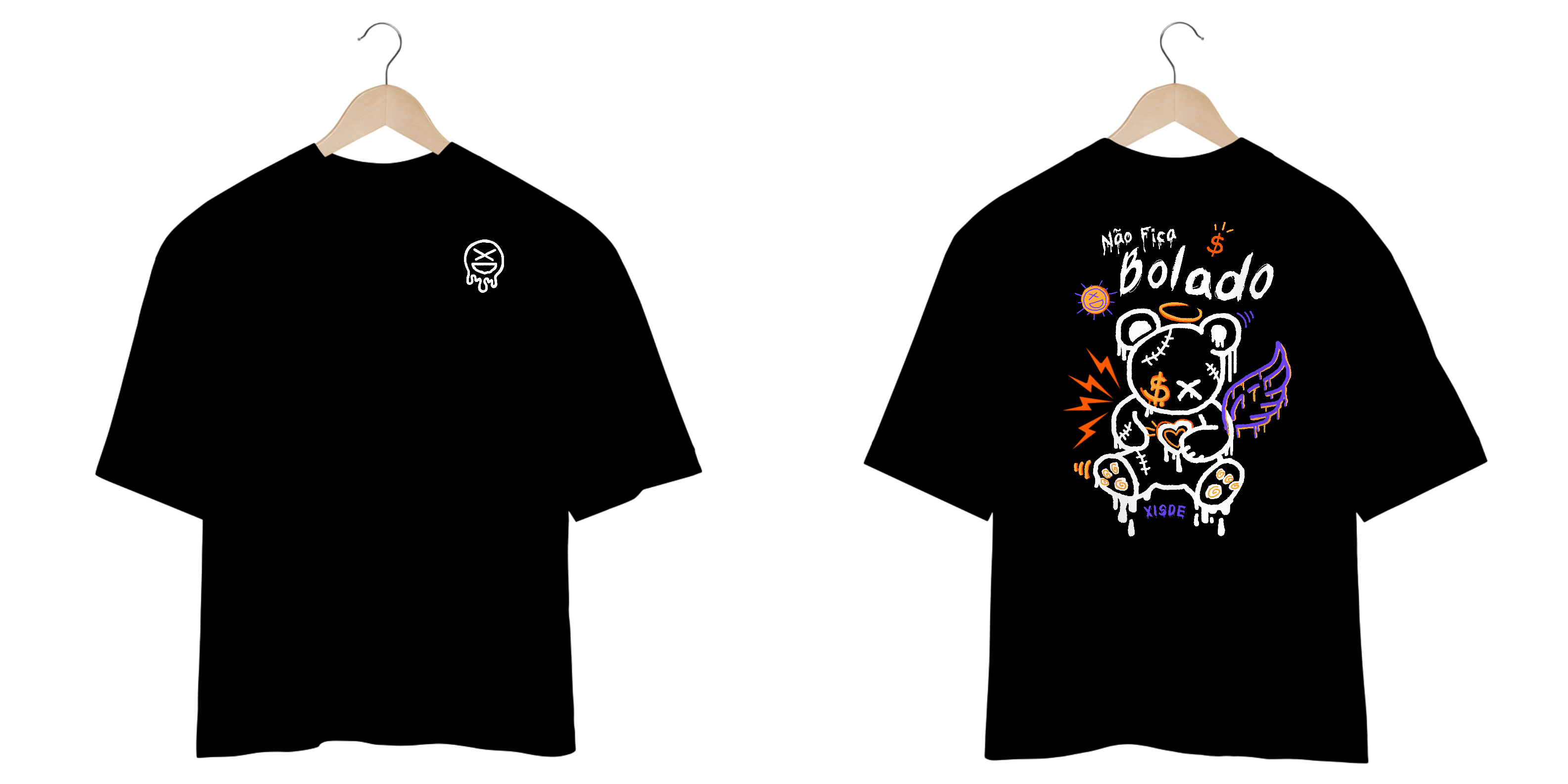 Nome do produto: camiseta oversized - não fica bolado