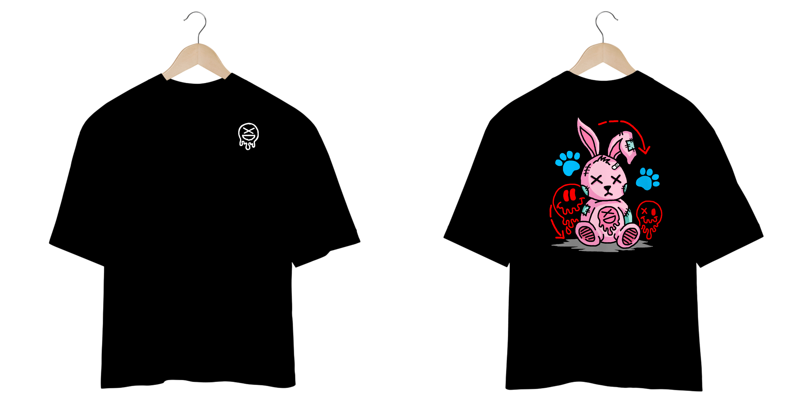 Nome do produto: camisa oversized - ursinho de pelúcia coelho xD