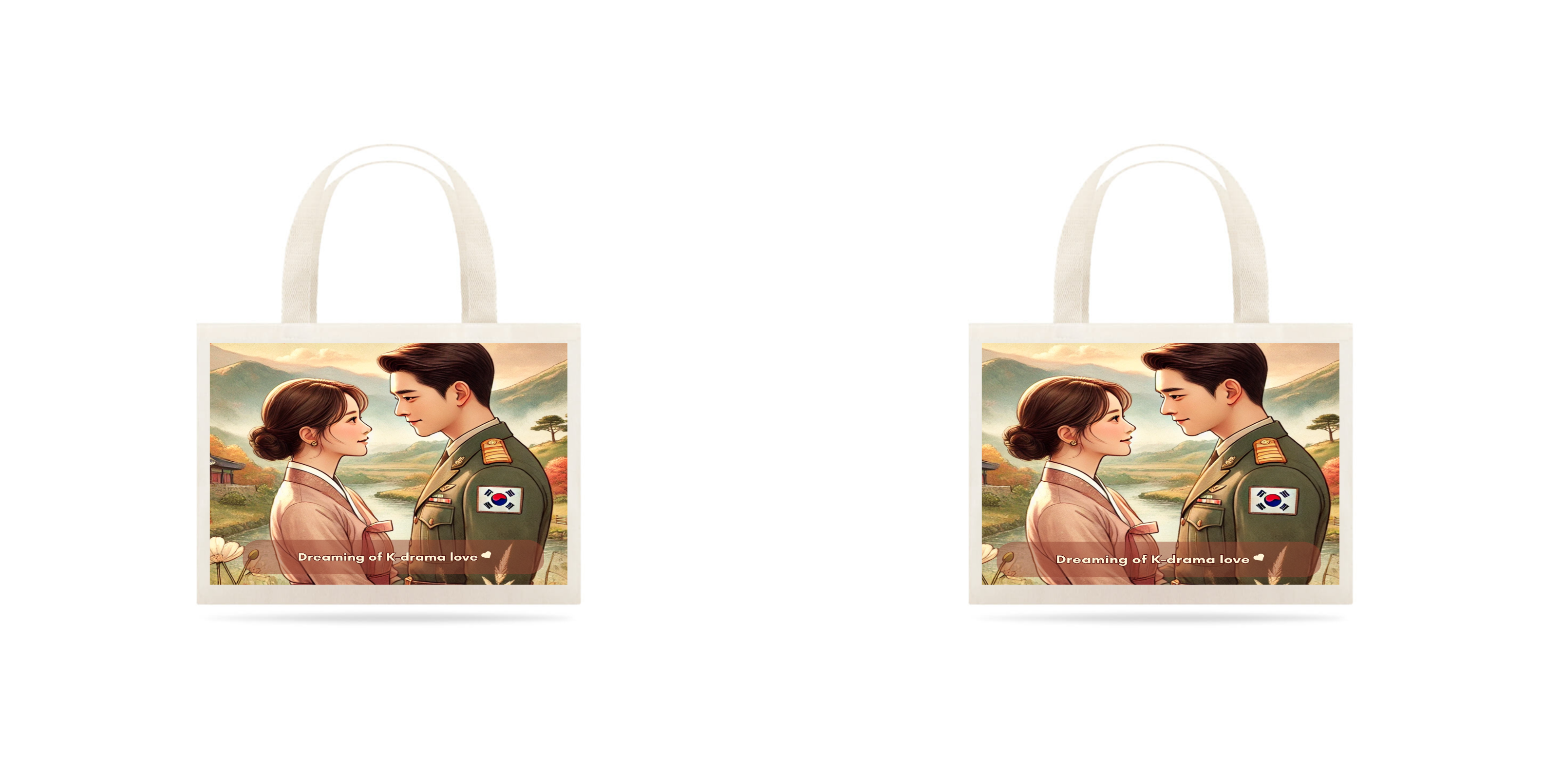 Nome do produto: Ecobag Dreaming of Kdrama Love 2 lados
