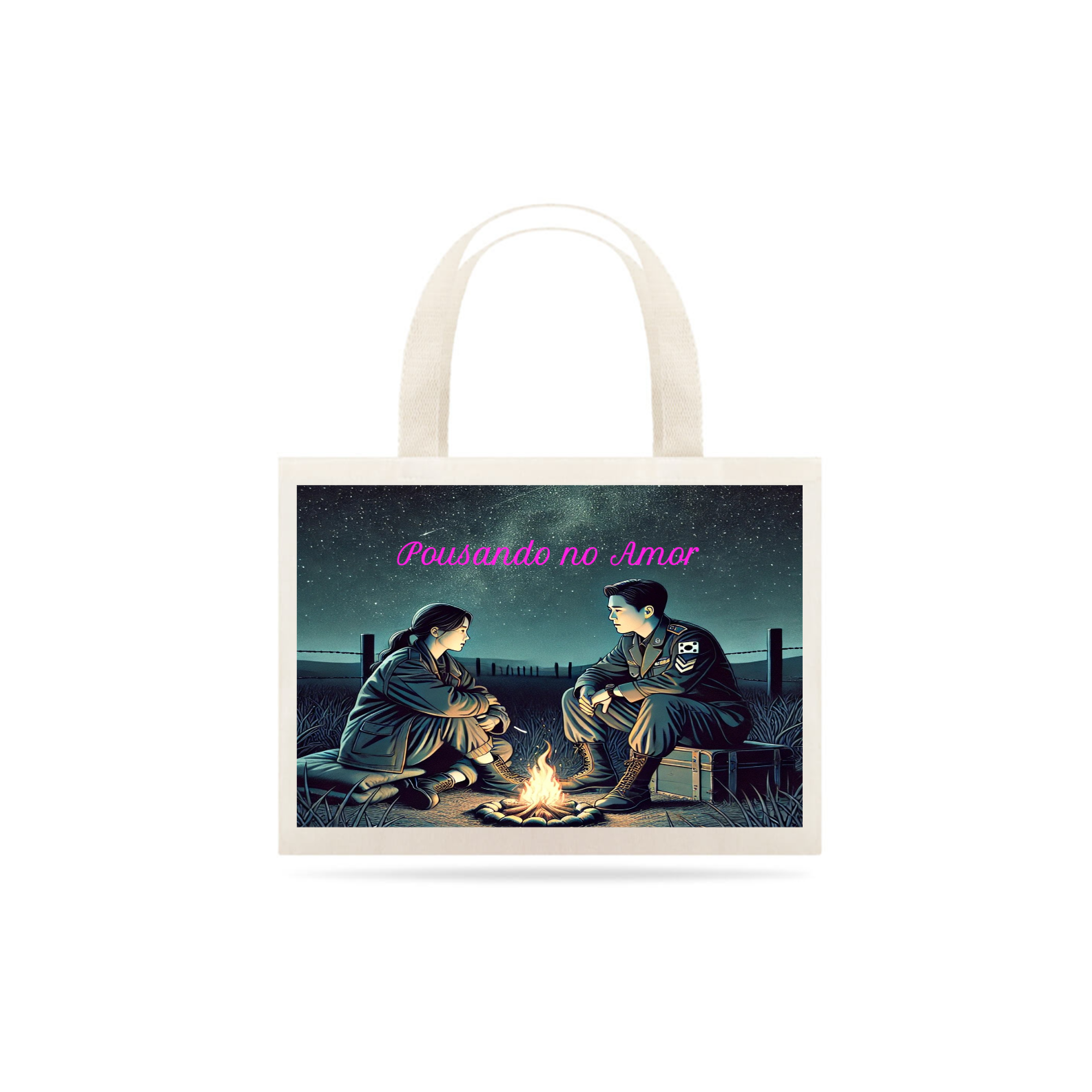 Nome do produto: Ecobag Pousando no Amor 1 lado