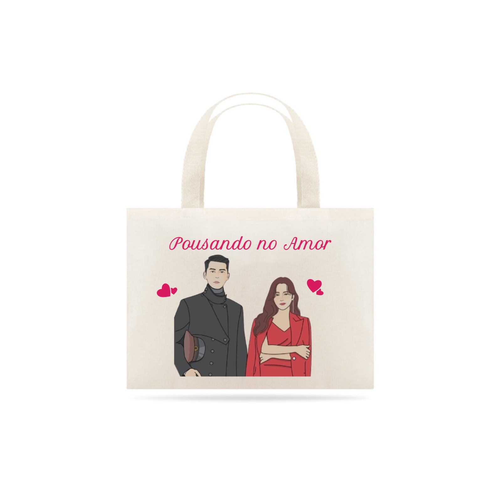 Nome do produto: Ecobag Pousando no Amor heart frente 