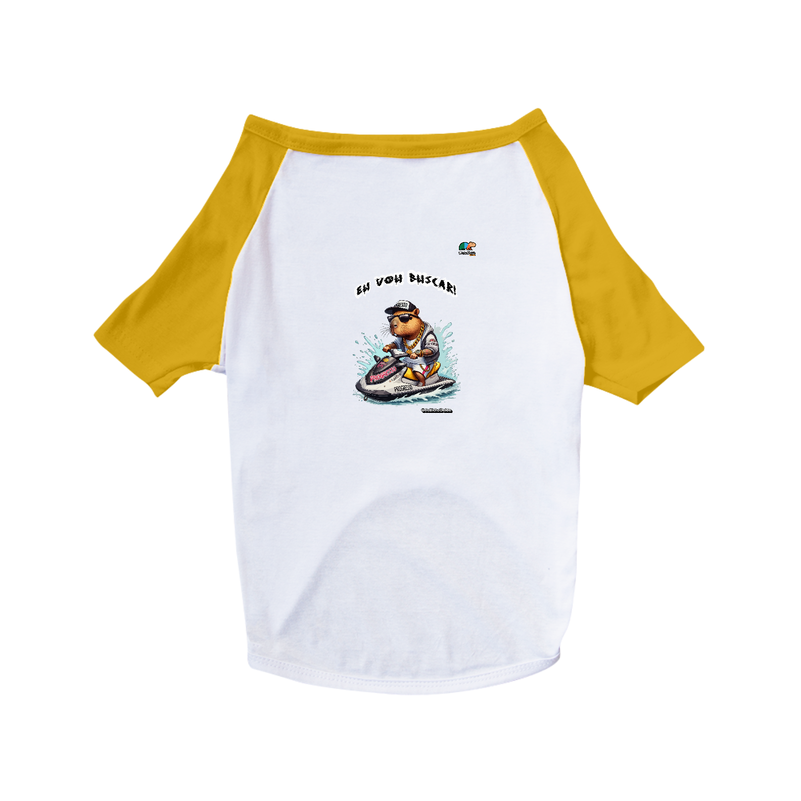 Nome do produto: Camisa Pet Dog, Eu vou buscar, Na onda do jetsky, Bicho Doido