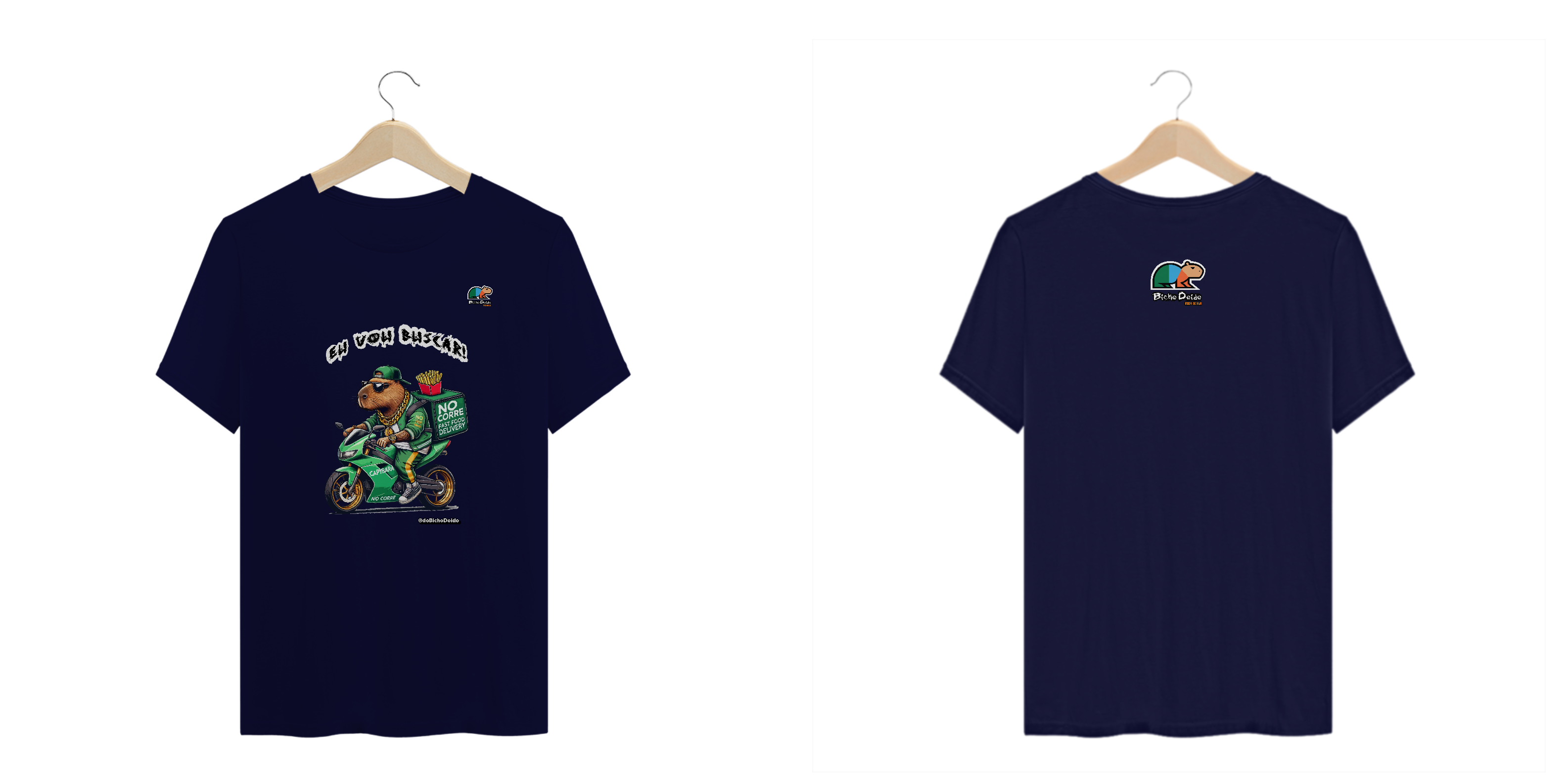 Nome do produto: Camiseta Quality PLUS SIZE, Eu vou buscar, No corre do Delivery, Bicho Doido