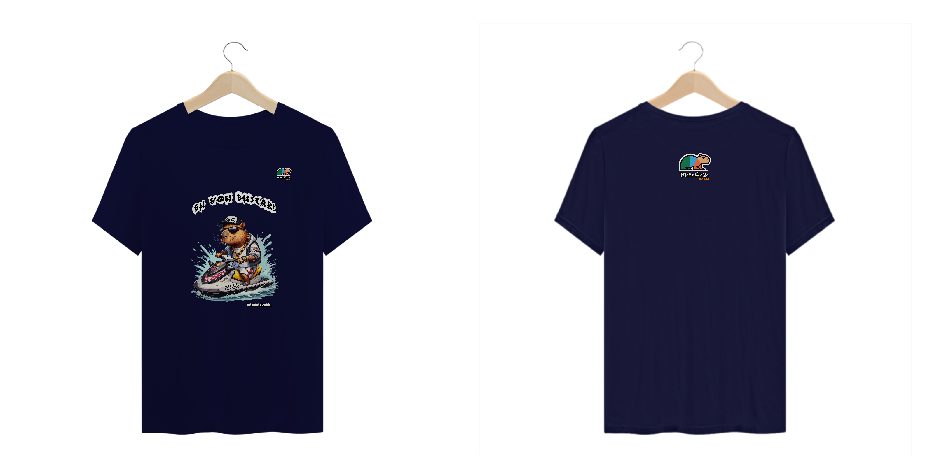 Nome do produto: Camiseta Quality PLUS SIZE, Eu vou buscar, Na onda do Jetsky, Bicho Doido