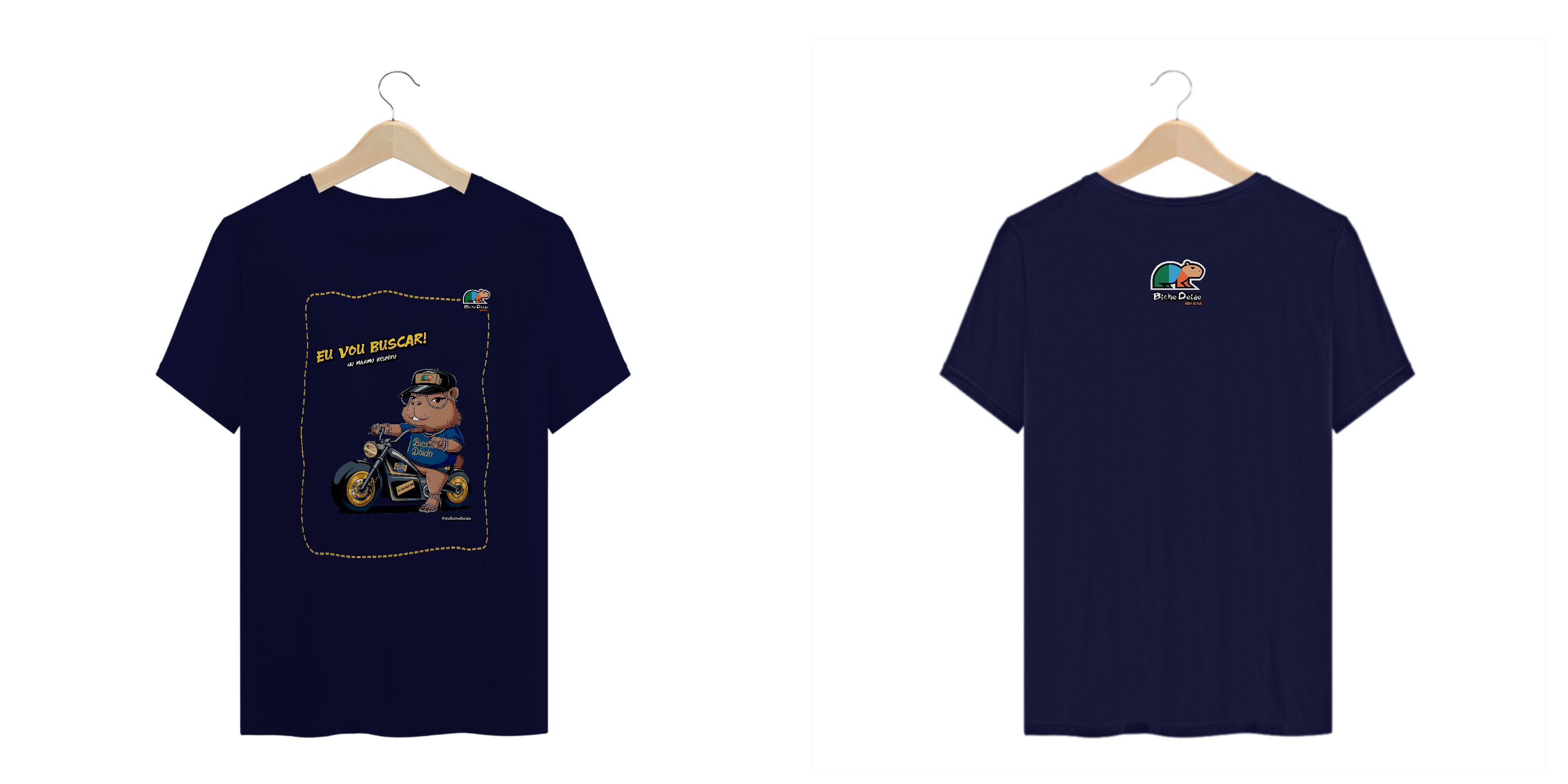 Nome do produto: Camiseta Quality PLUS SIZE, Eu vou buscar, No pique da estradeira, Bicho Doido