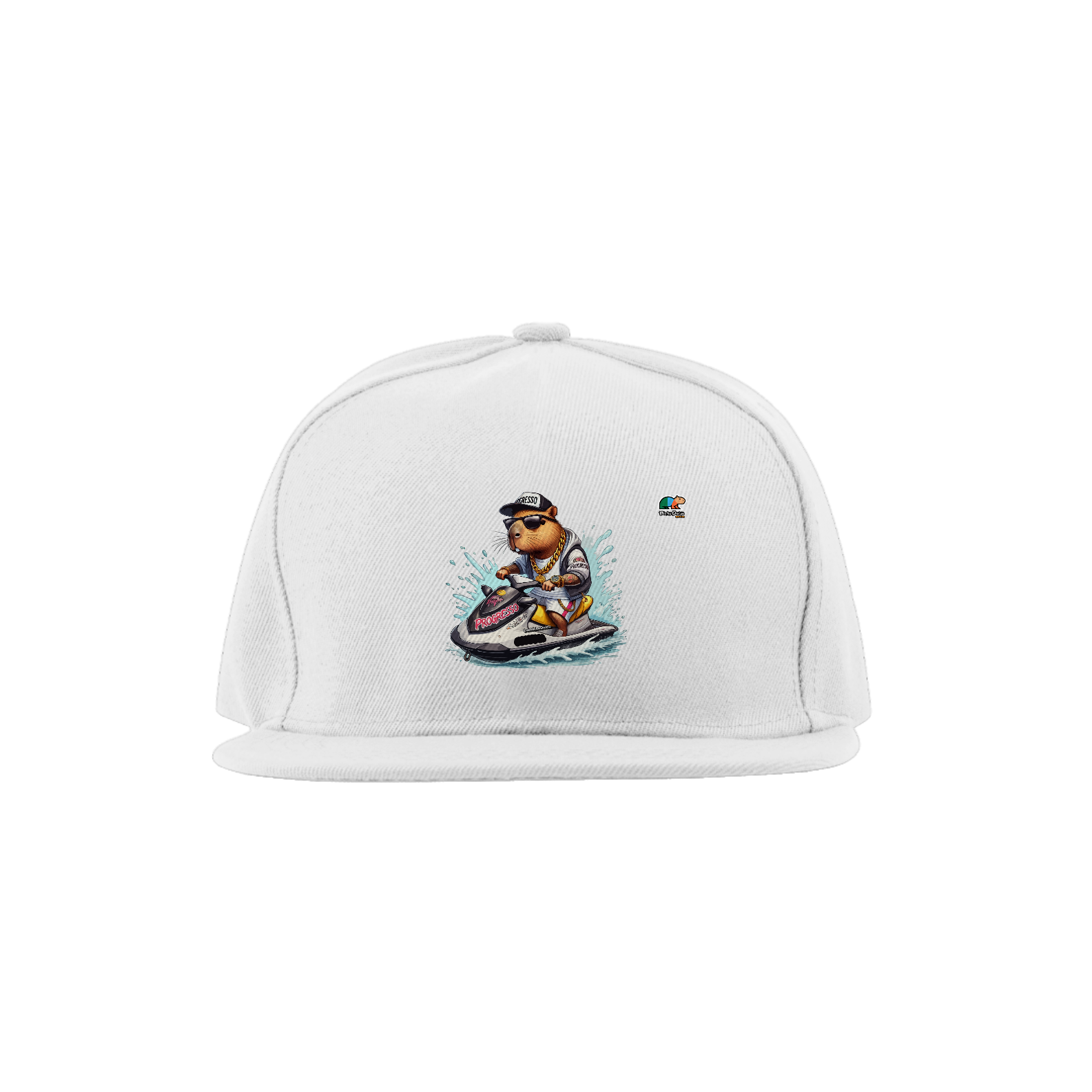 Nome do produto: Boné Aba Reta, Eu vou buscar, Na onda do jetsky, Bicho Doido