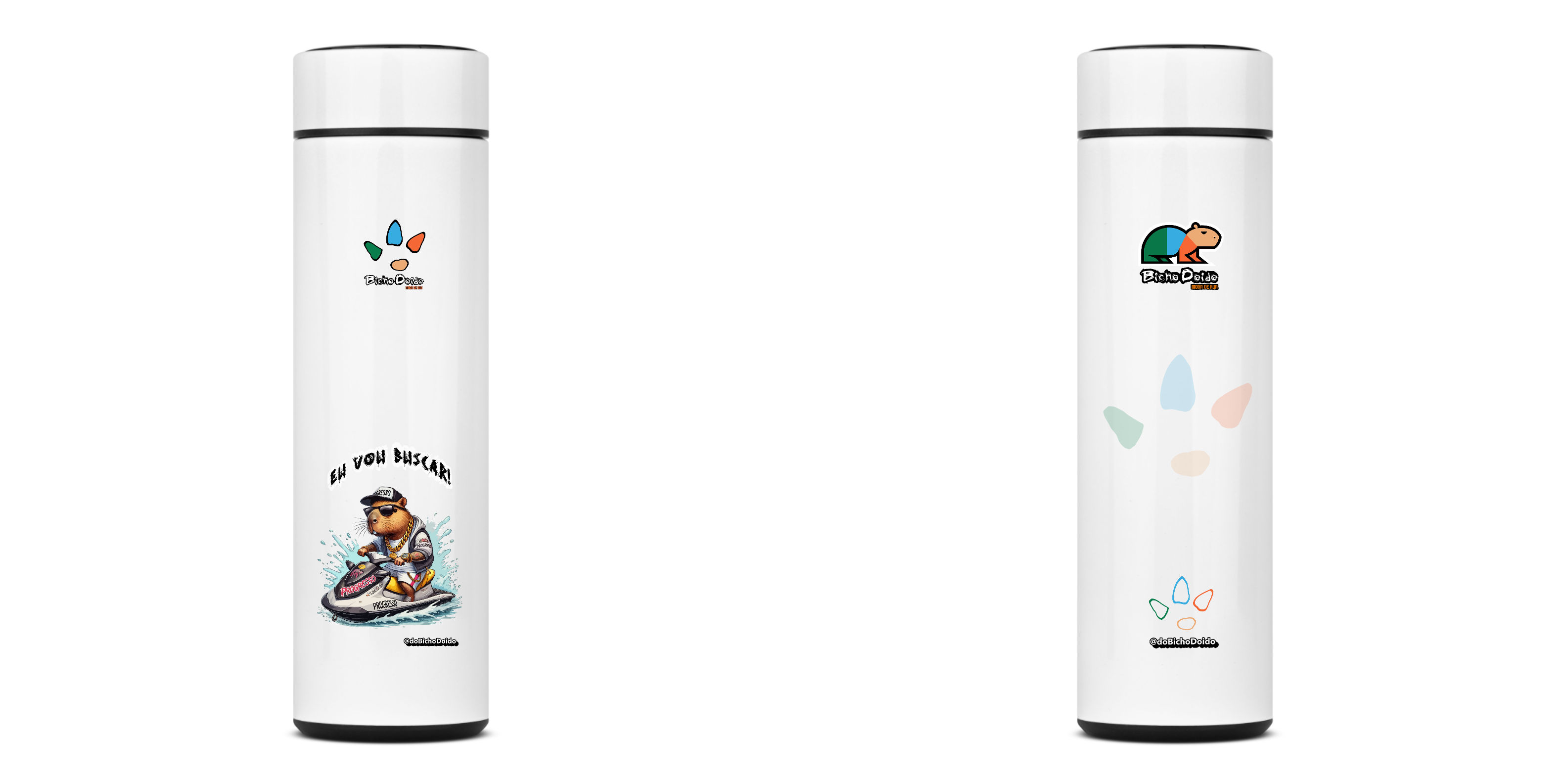 Nome do produto: Garrafa Termica, Eu vou buscar, Na onda do Jetsky, Bicho Doido