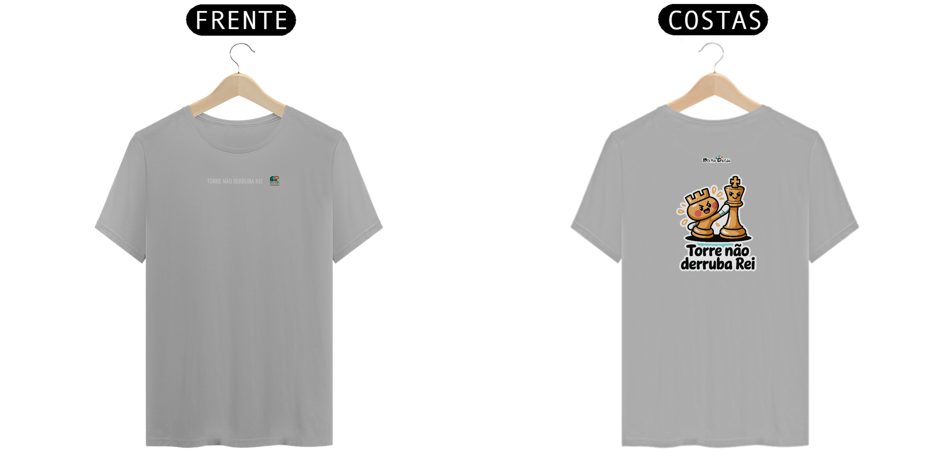 Nome do produto: Camiseta Classic, Torre não derruba rei, Bicho Doido