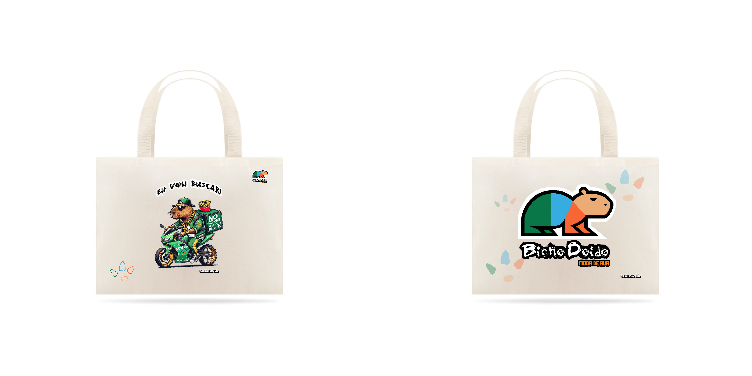 Nome do produto: Eco Bag, Eu vou buscar, No corre do delivery, Bicho Doido