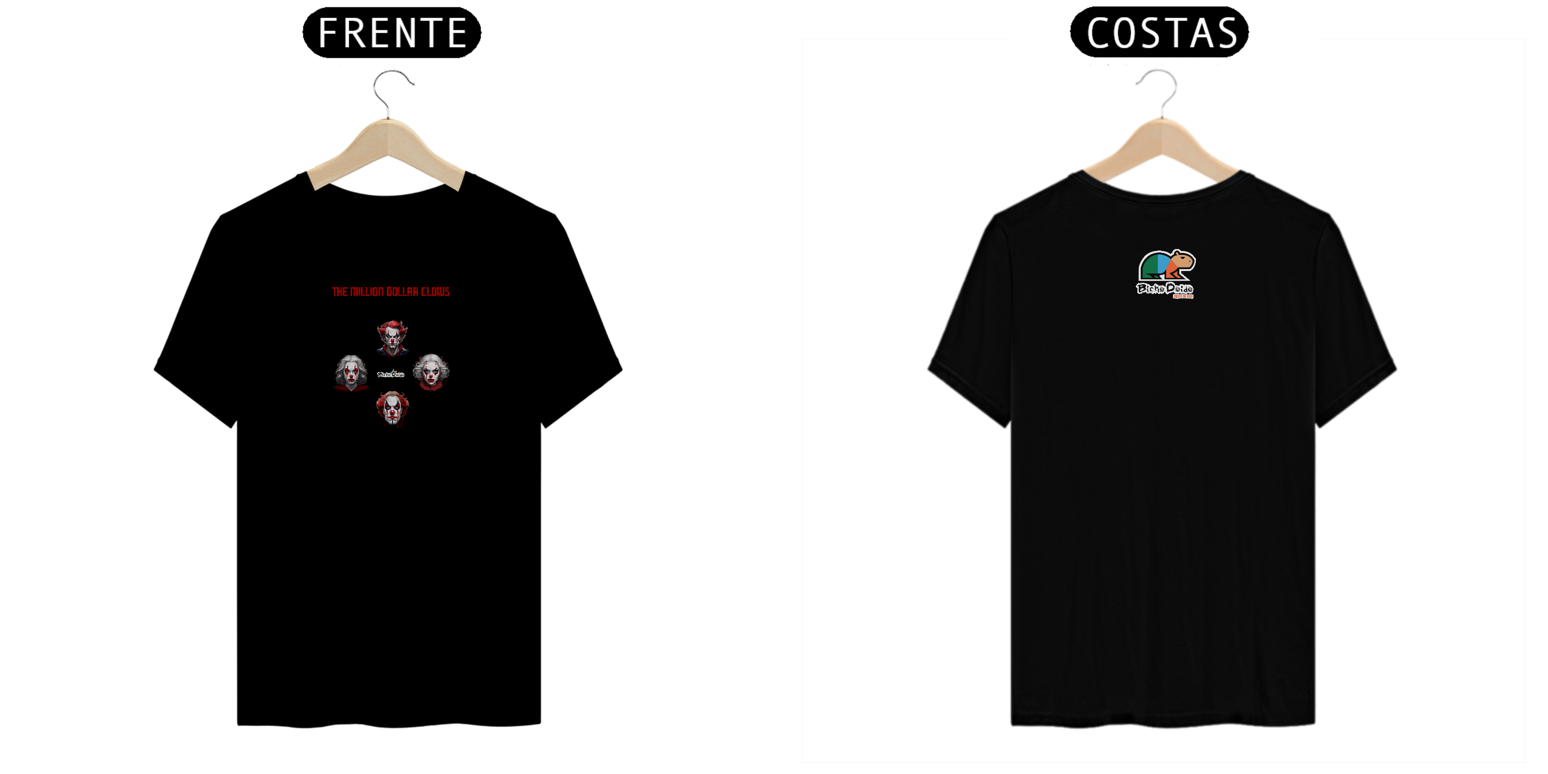 Nome do produto: Camiseta Classic, 4, The million dollar Clows, bicho doido