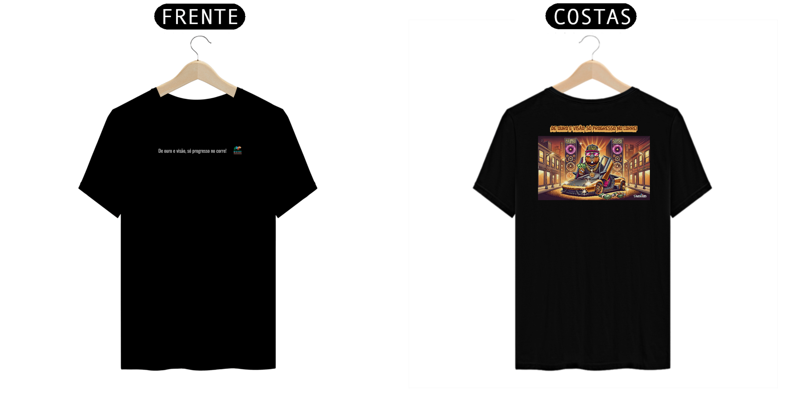 Nome do produto: Camiseta Classic, De ouro e visão, Bicho Doido