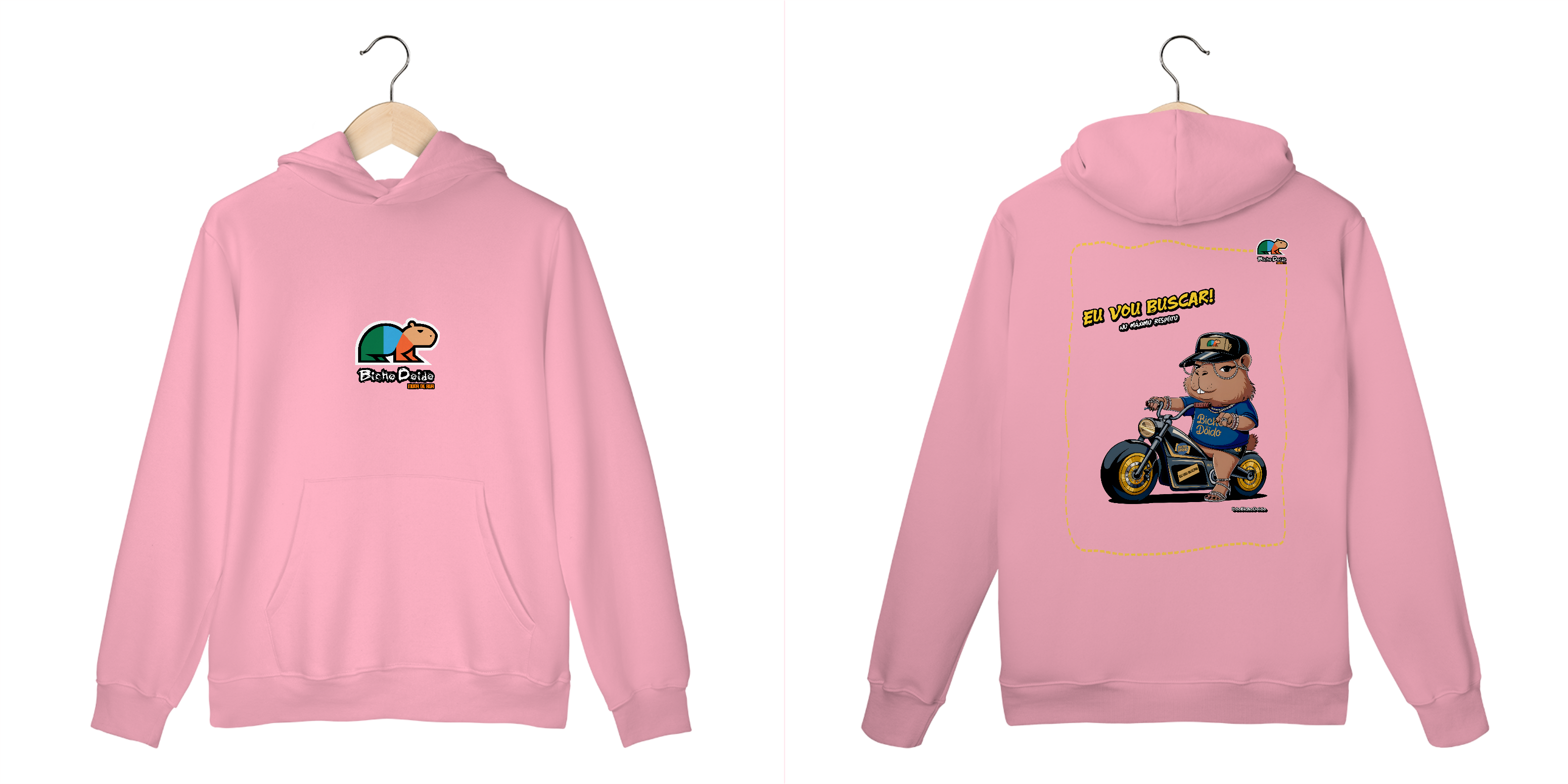 Nome do produto: Moleton Canguru, Eu vou buscar, No pique da estradeira, Bicho Doido