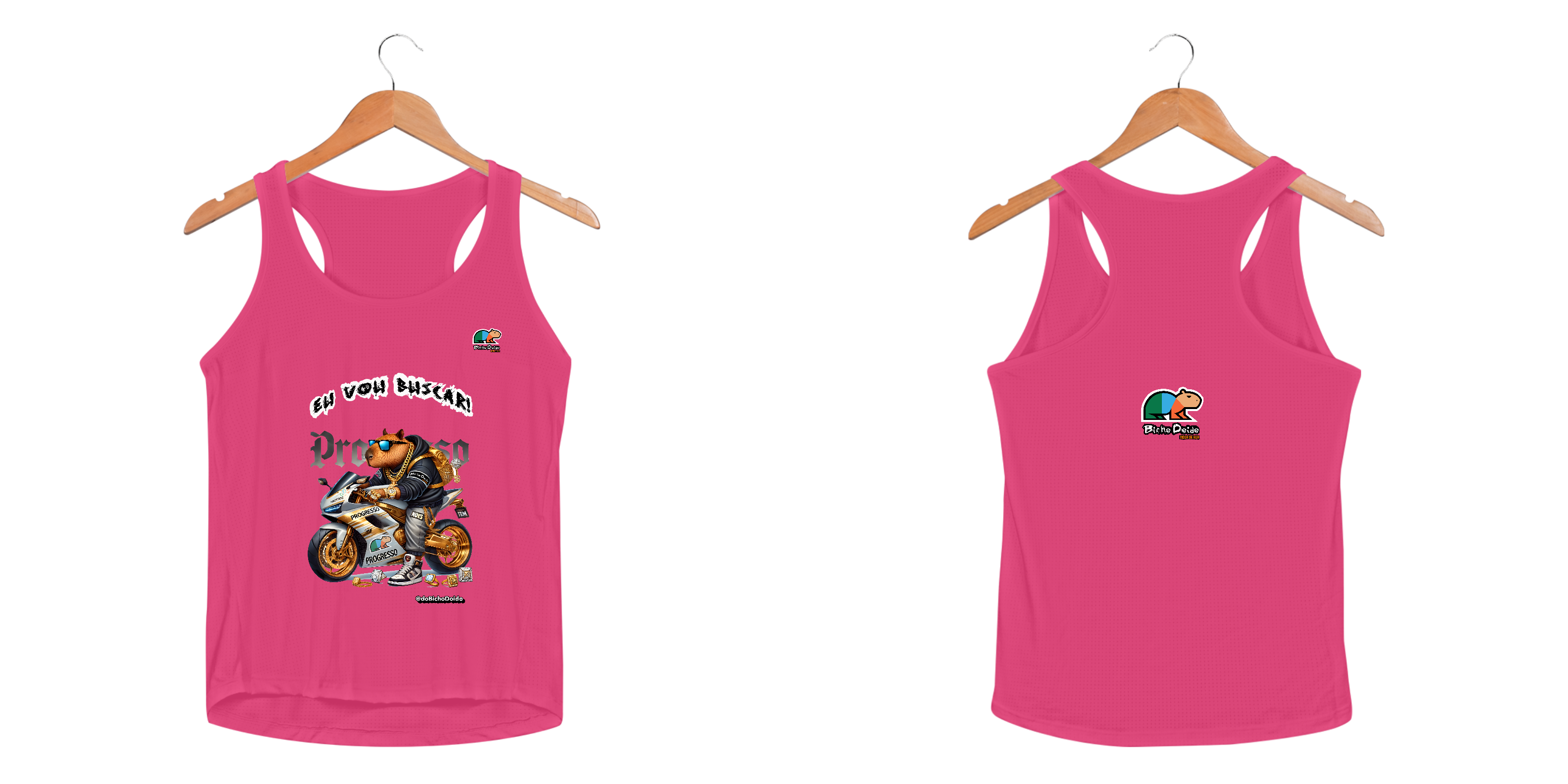 Nome do produto: Camiseta Regata Feminina Sportv Dry Uv, Eu vou buscar, De foguetão prateado, Bicho Doido