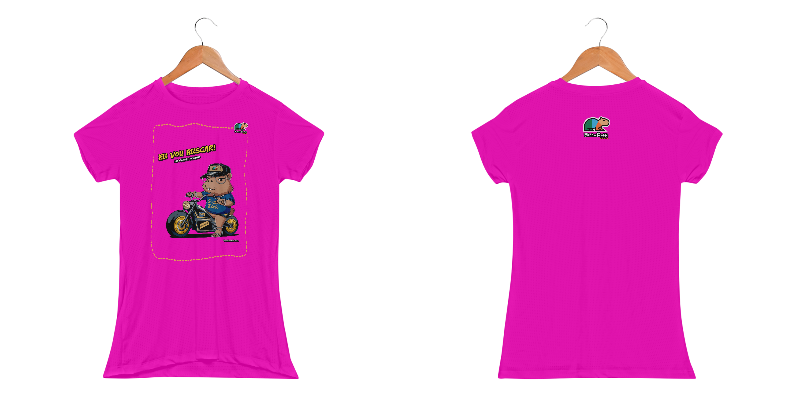 Nome do produto: Camiseta Baby Long Sport Dry UV, Eu vou buscar, No pique da estradeira, Bicho Doido