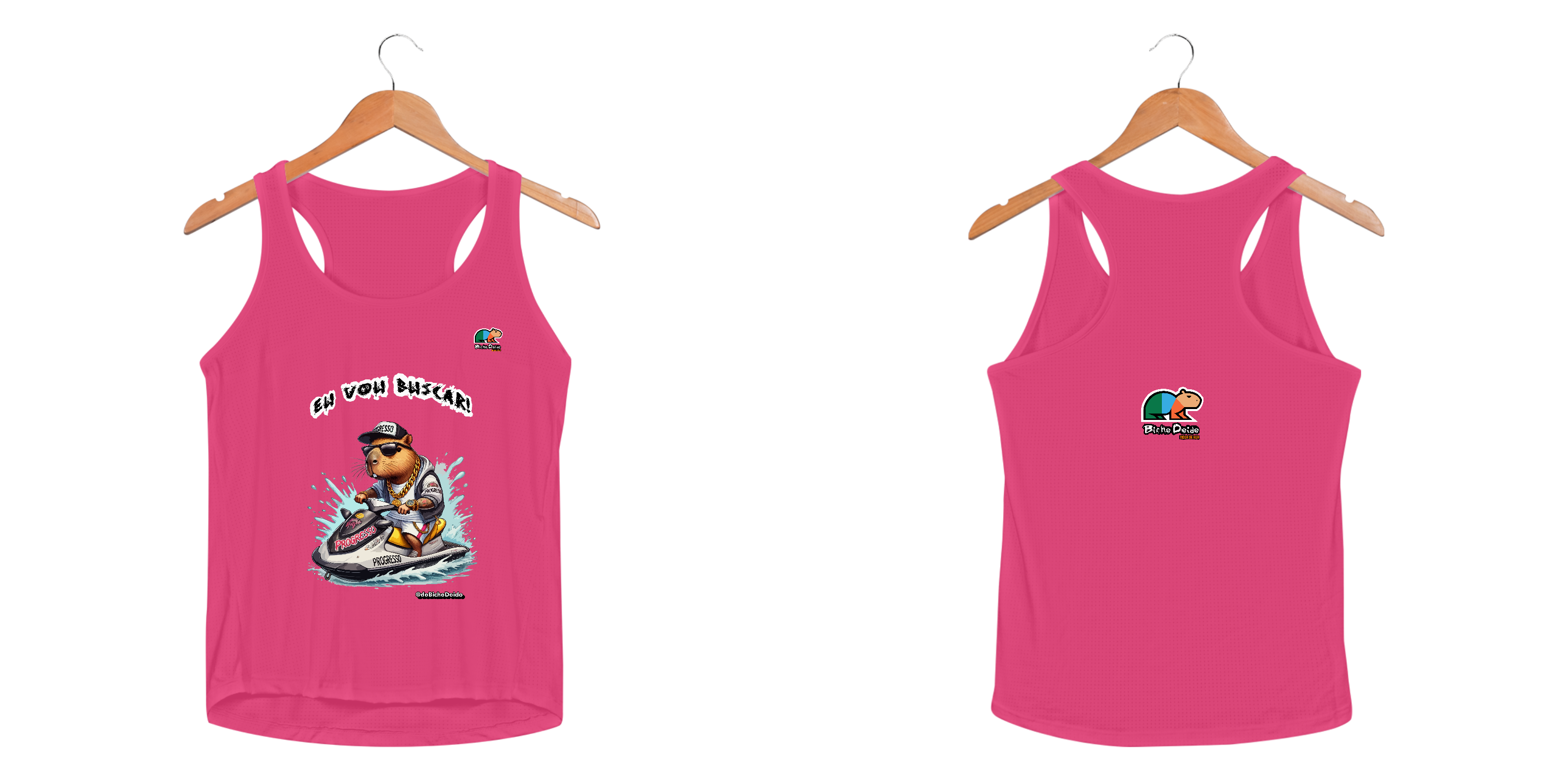 Nome do produto: Camiseta Regata Feminina Sportv Dry Uv, Eu vou buscar, Na onda do Jetsky, Bicho Doido