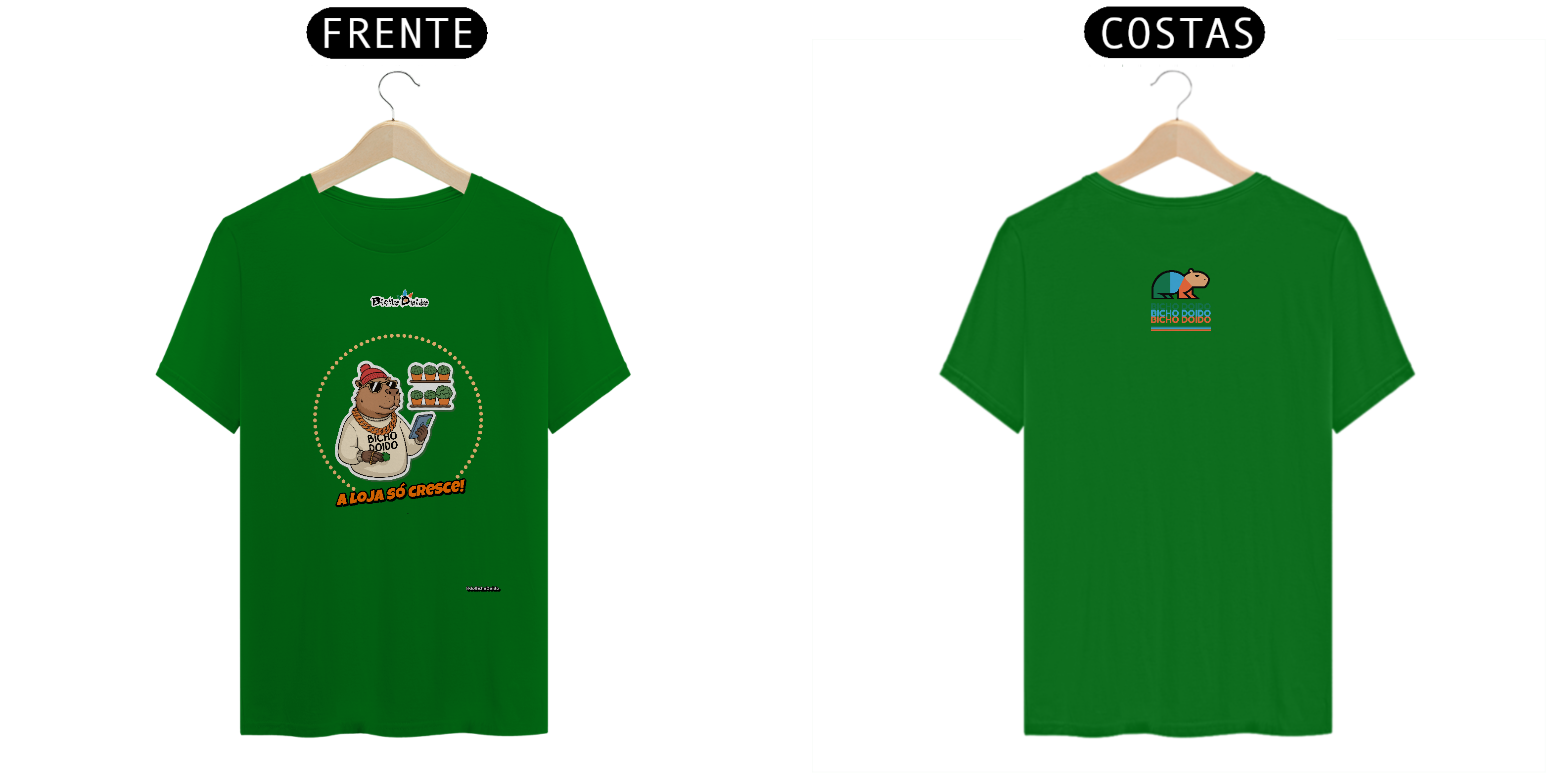 Nome do produto: Camiseta Classic, A loja só cresce, Bicho Doido