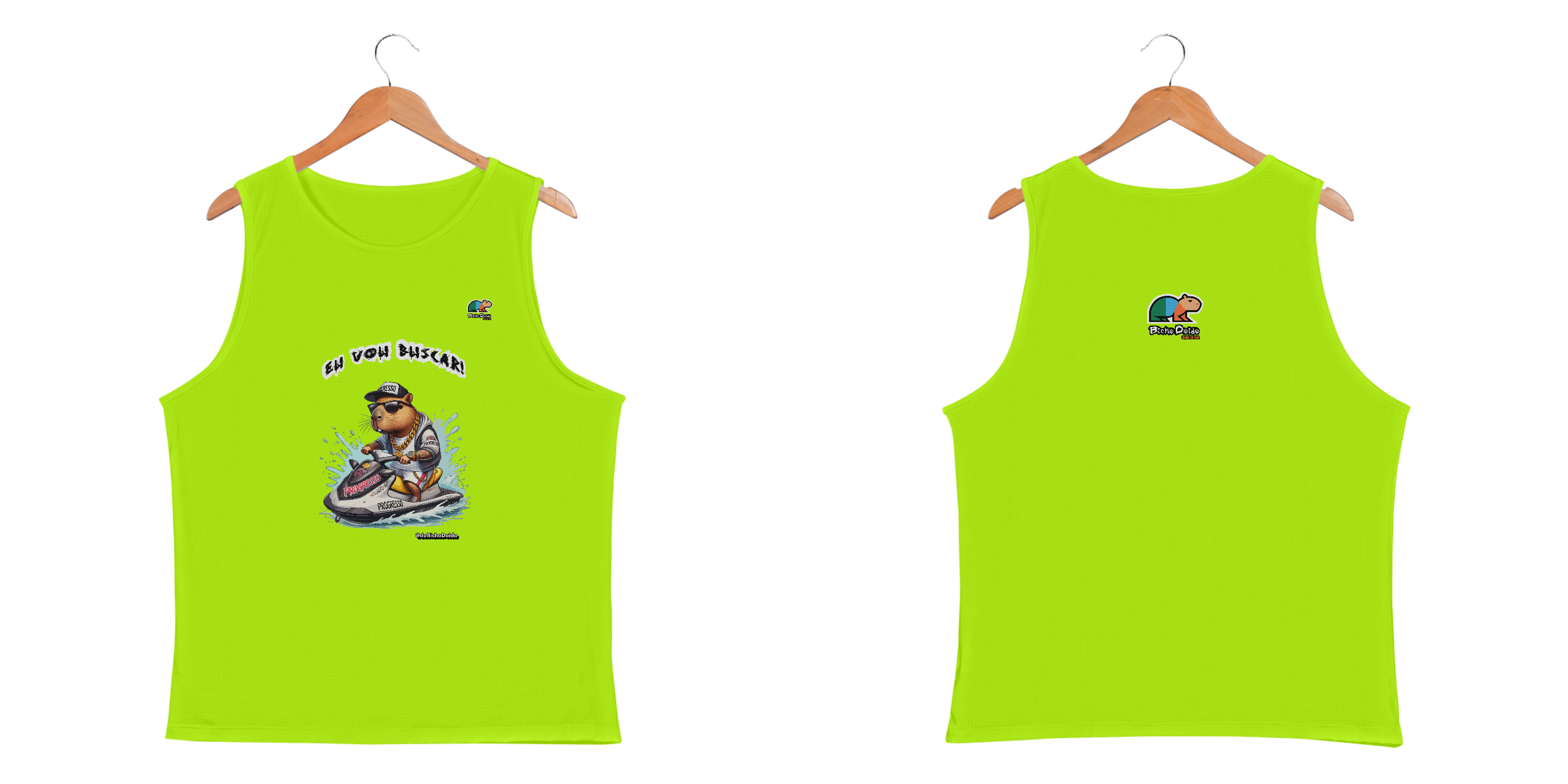 Nome do produto: Camiseta Regata Masculina Sportv Dry Uv, Eu vou buscar, Na onda do Jetsky, Bicho Doido