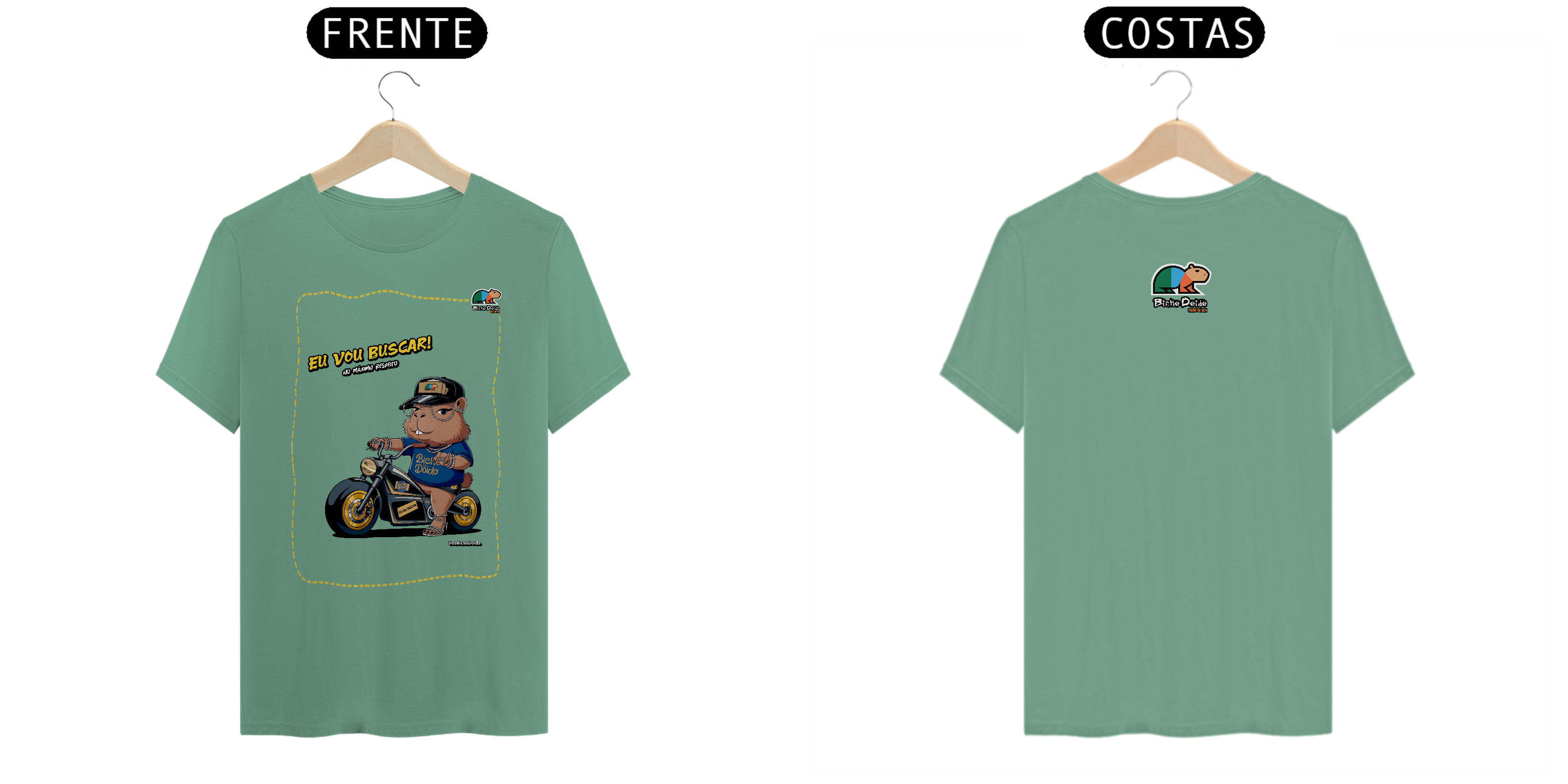 Nome do produto: Camiseta Estonada, Eu vou buscar, No pique da estradeira, Bicho Doido