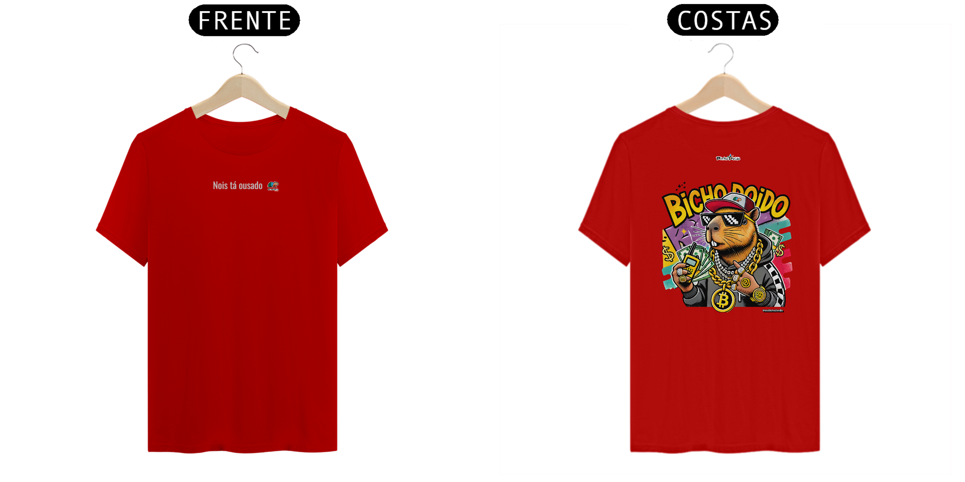 Nome do produto: Camiseta Classic, Nois tá ousado, Bicho Doido
