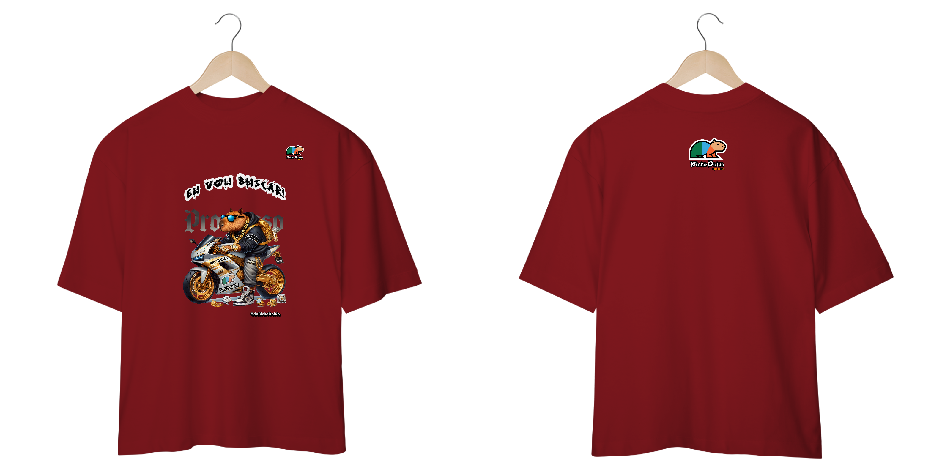 Nome do produto: Camiseta Oversized, Eu vou buscar, De foguetão prateado, Bicho Doido