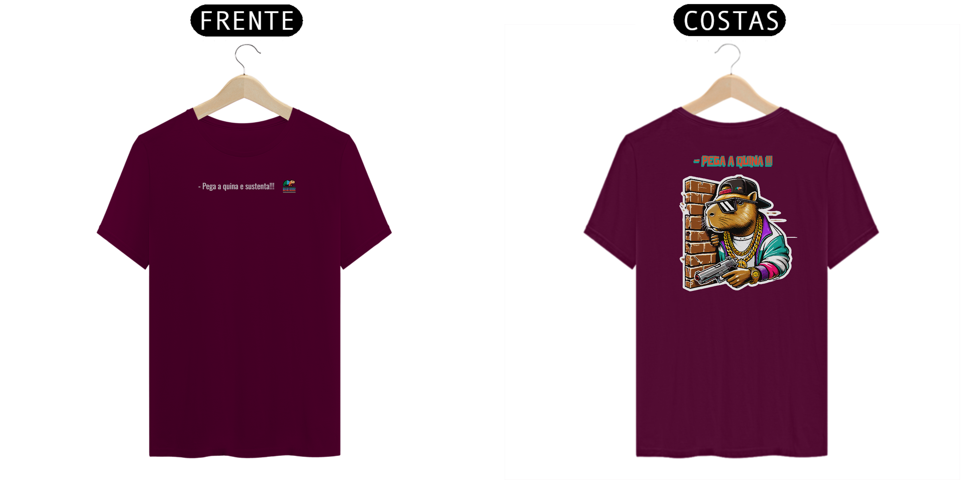 Nome do produto: Camiseta Classic,Pega a quina e sustenta, Bicho Doido