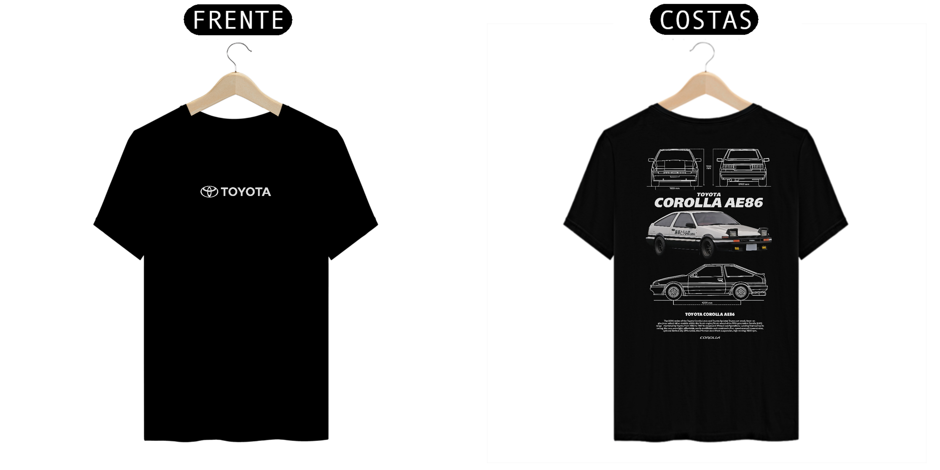 Nome do produto: Camisa Toyota Corolla AE86