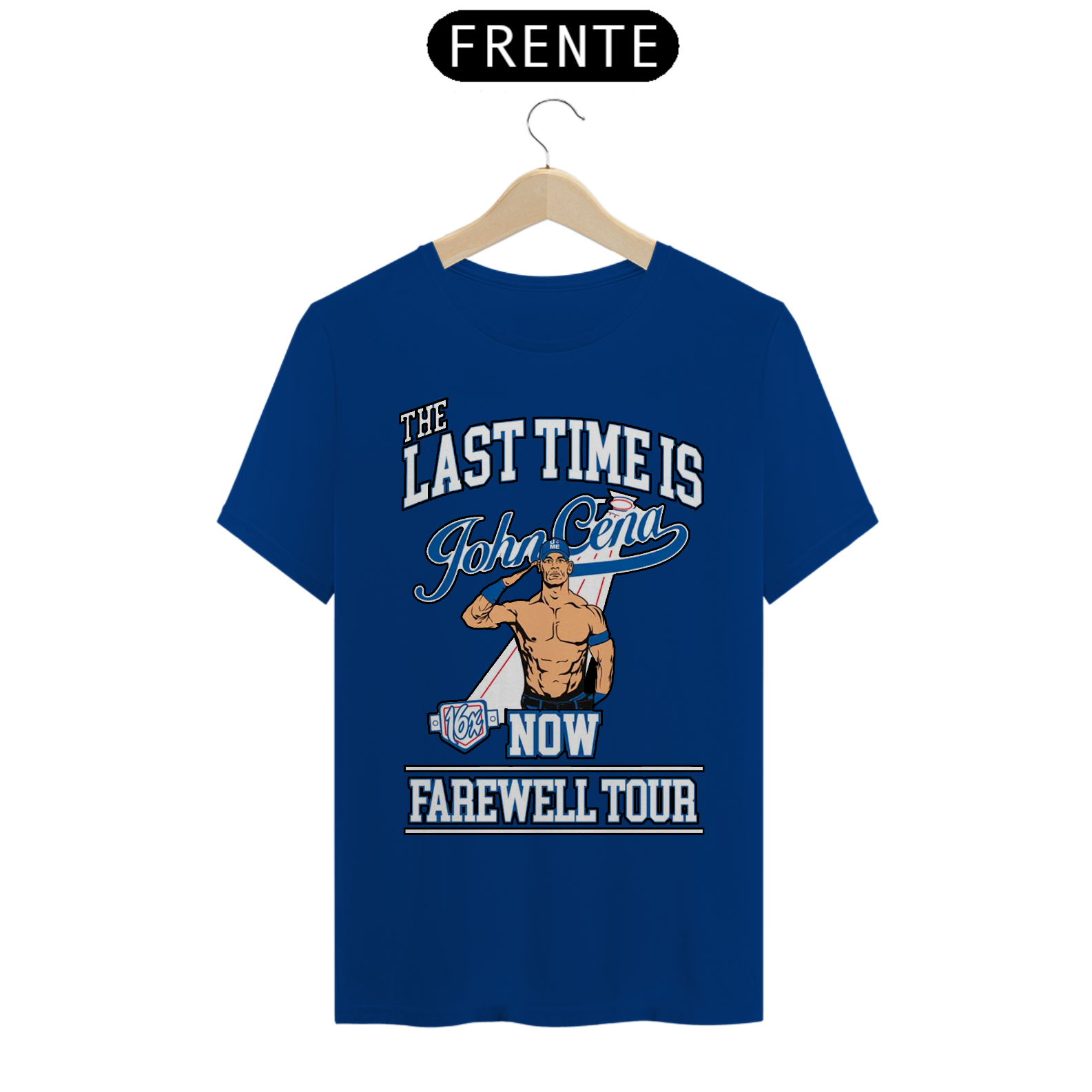 Nome do produto: Camiseta John Cena - Youth Blue  Farewell Tour 2025 - Frente