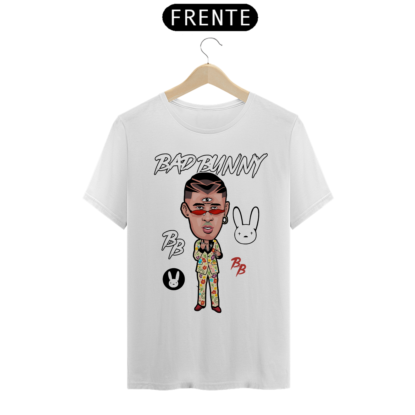 Nome do produto: Camiseta Bad Bunny