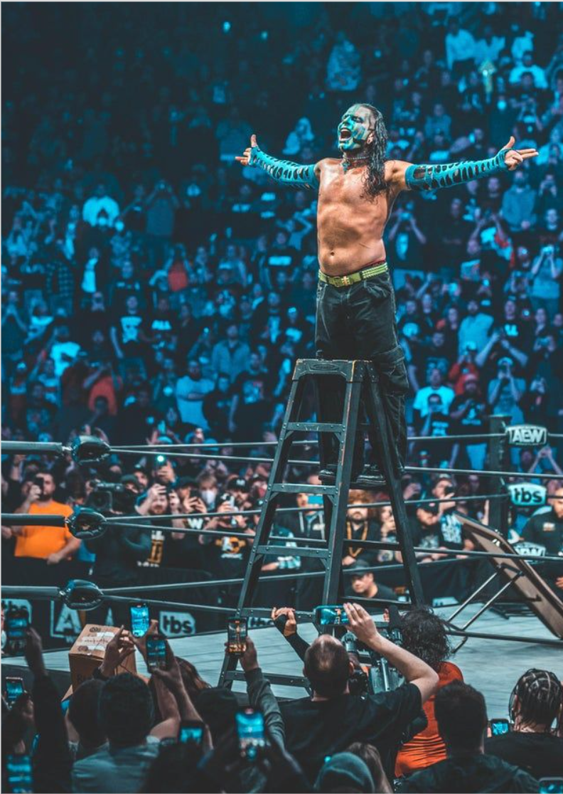 Nome do produto: Pôster Retrato Jeff Hardy AEW Top Ladder