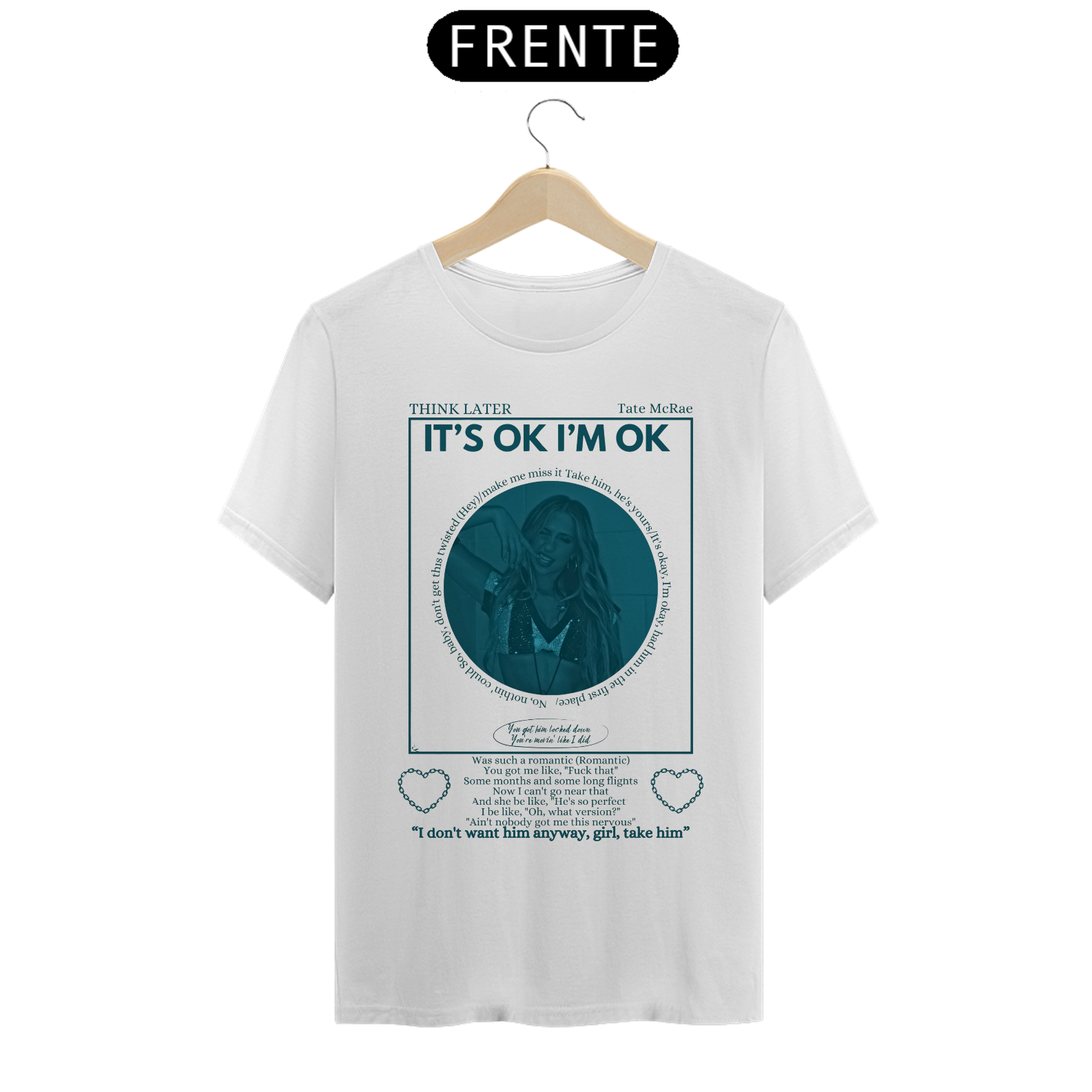 Nome do produto: Camiseta Tate McRae - Its ok im ok