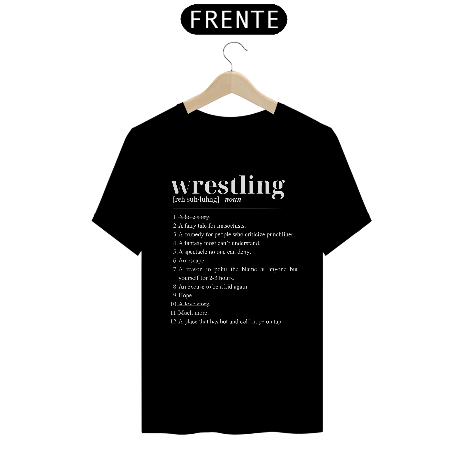 Nome do produto: Camiseta Wrestling is not a love story - preta
