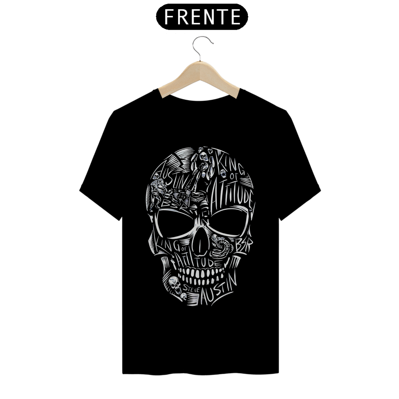 Nome do produto: Camiseta Stone Cold Steve Austin - King of Attitude