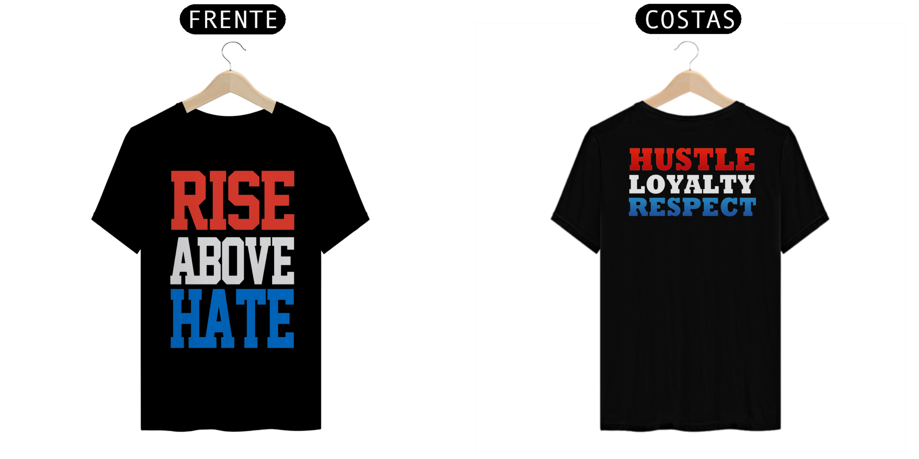 Nome do produto: Camiseta John Cena - RISE ABOVE HATE | HUSTLE LOYALTY RESPECT