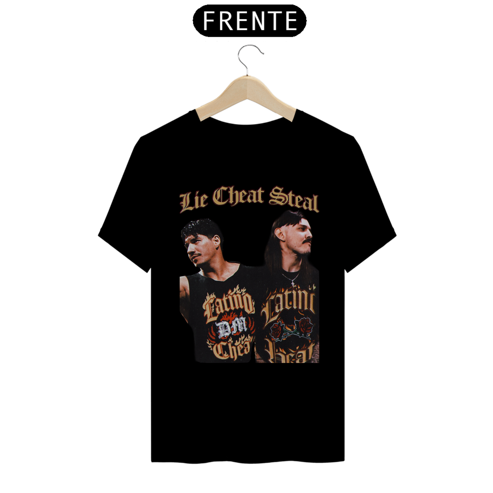 Nome do produto: Camiseta Dominik Mysterio e Eddie Guerrero - Lie cheat steal