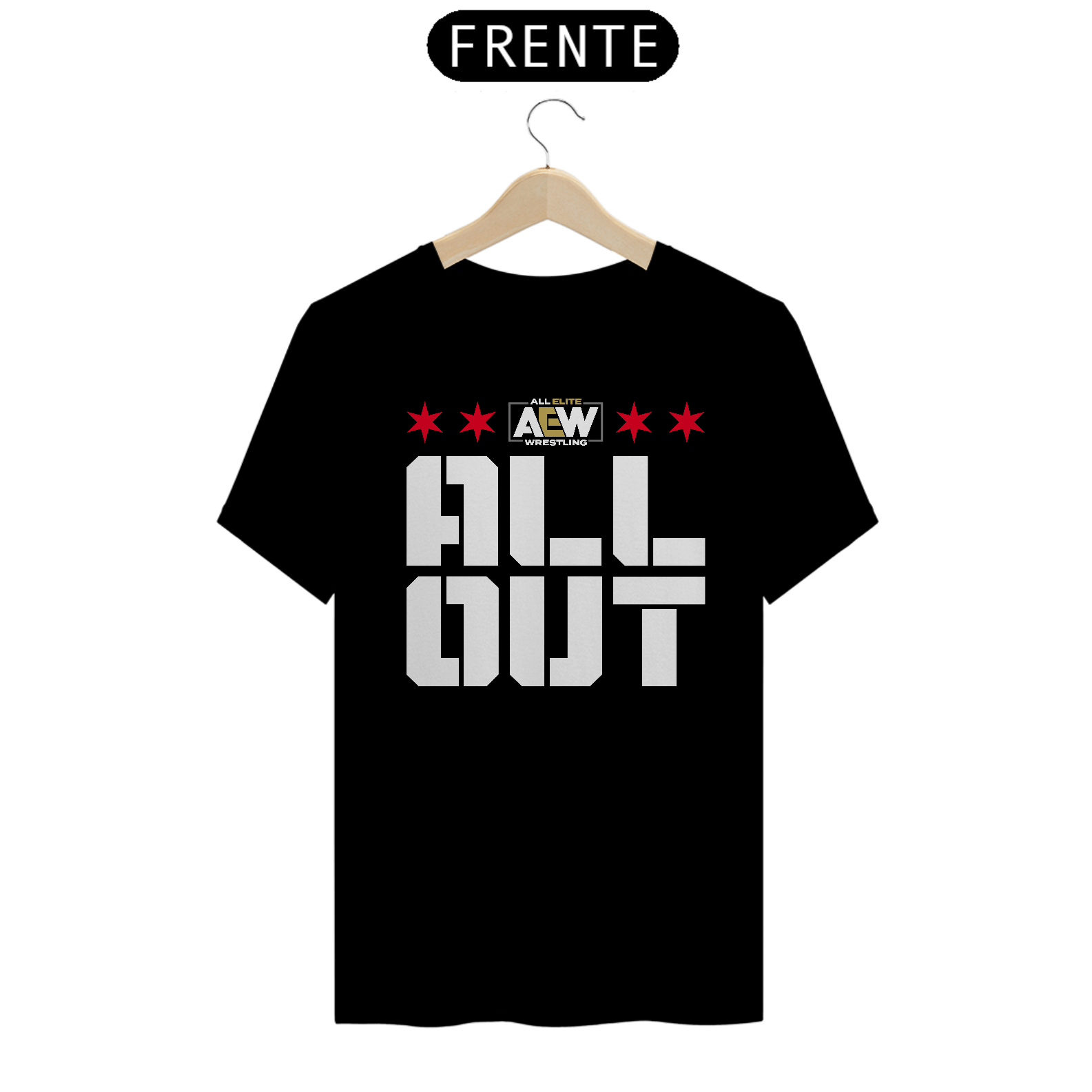 Nome do produto: Camiseta AEW - ALL OUT