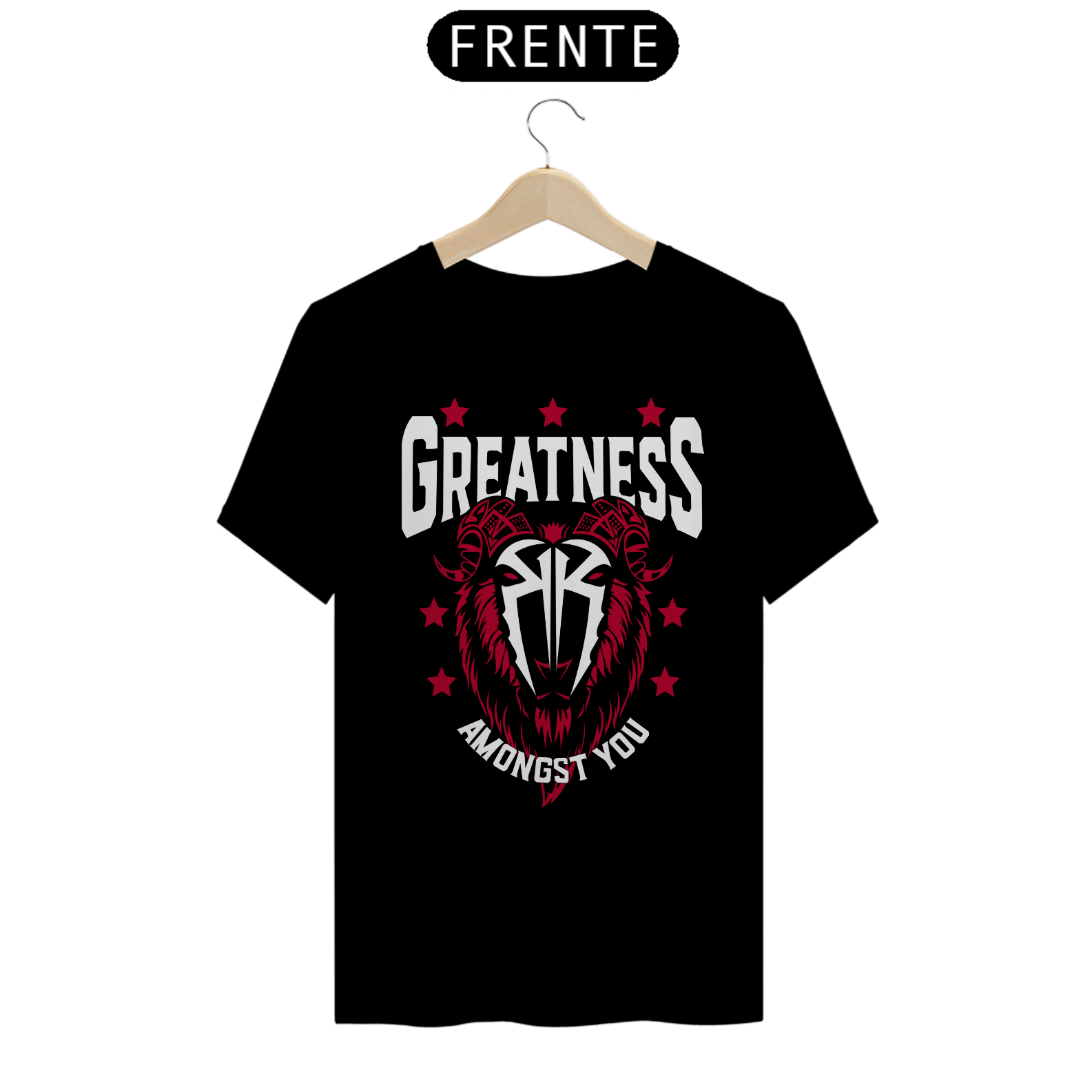 Nome do produto: Camiseta Roman Reigns - Greatness Amongst You
