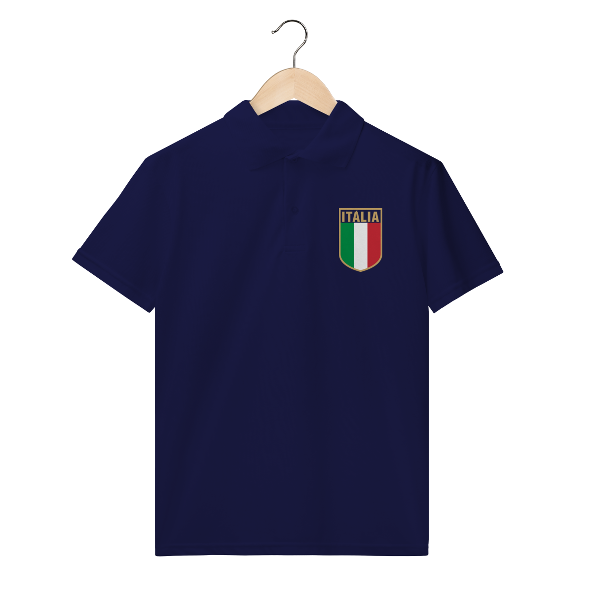 Polo Masculina Brasão Itália |  Polo