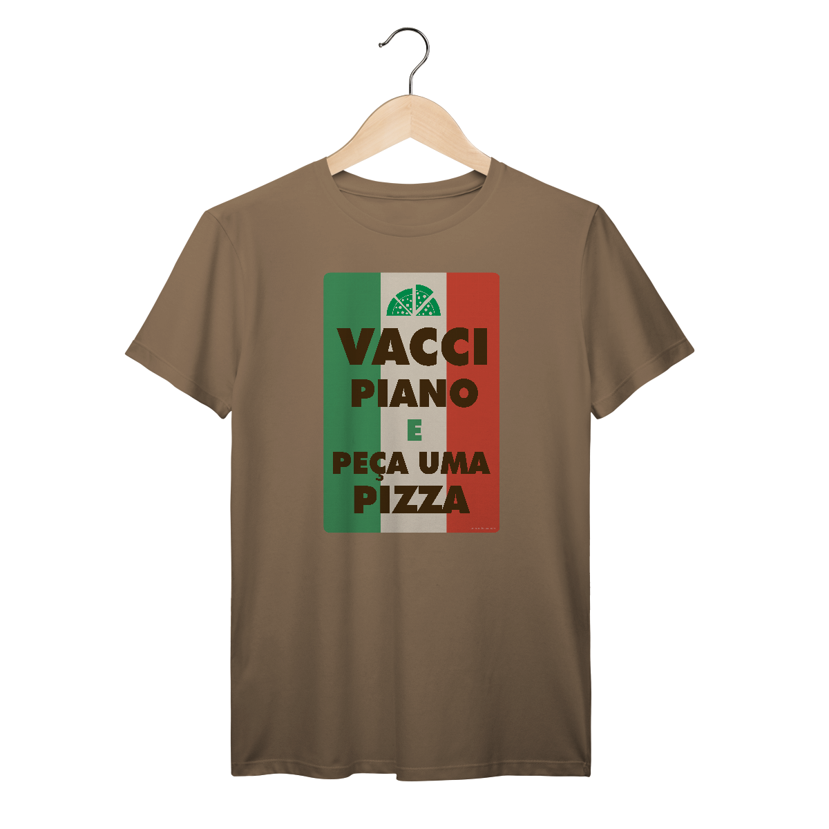 Camiseta Vacci Piano | Peça uma Pizza | T-Shirt Prime