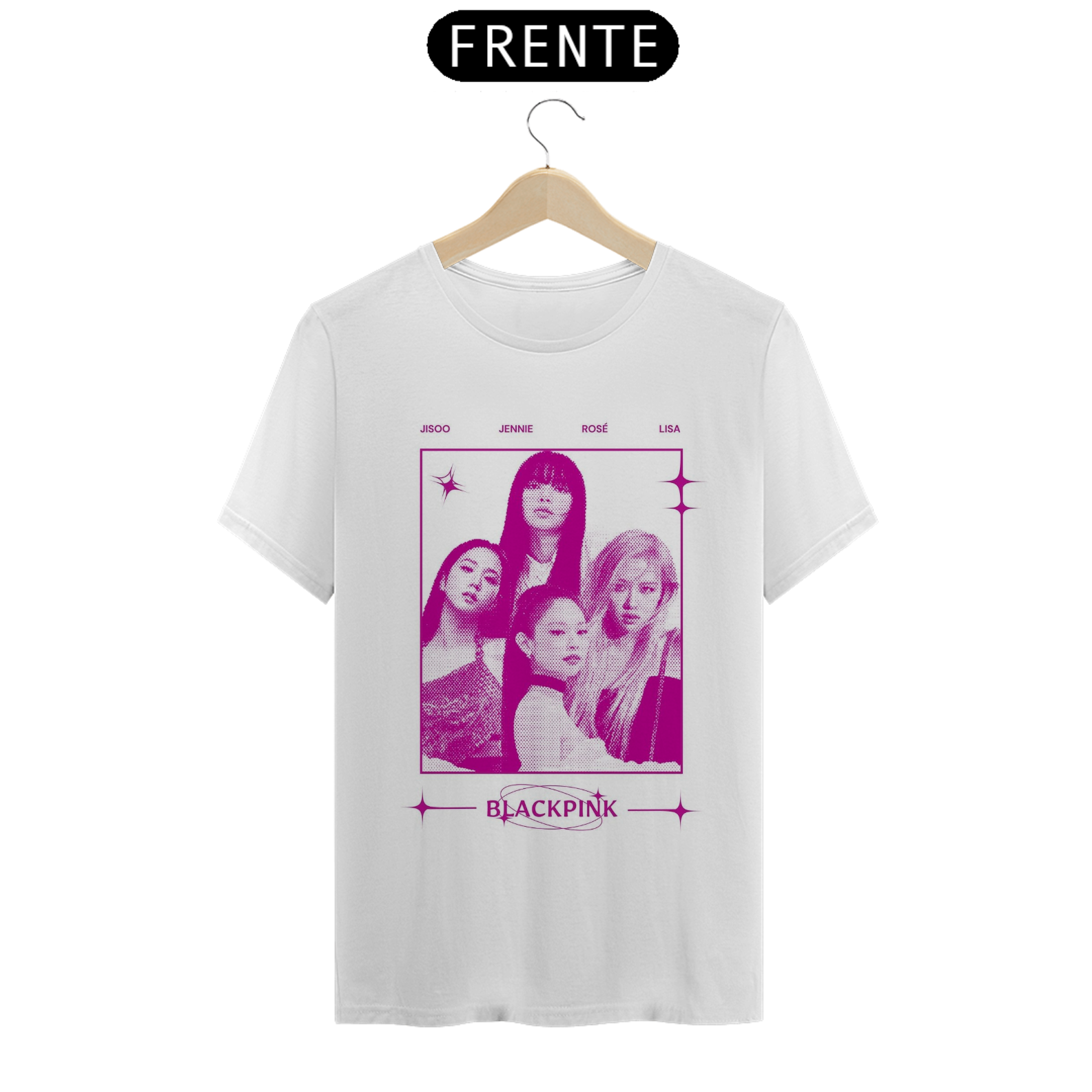 Nome do produto: camisa blacpink estampa rosada