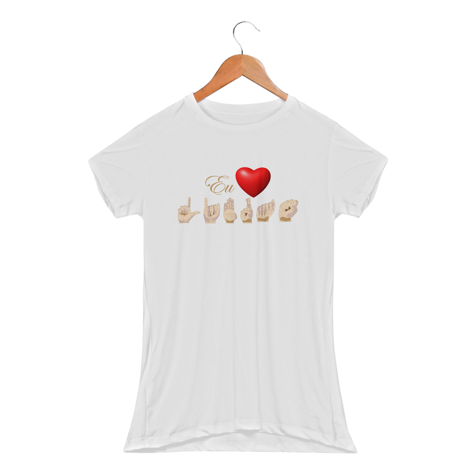 Camiseta Sport Feminina Libras Coração
