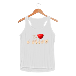 Camiseta Regata Feminina Sport Libras Coração