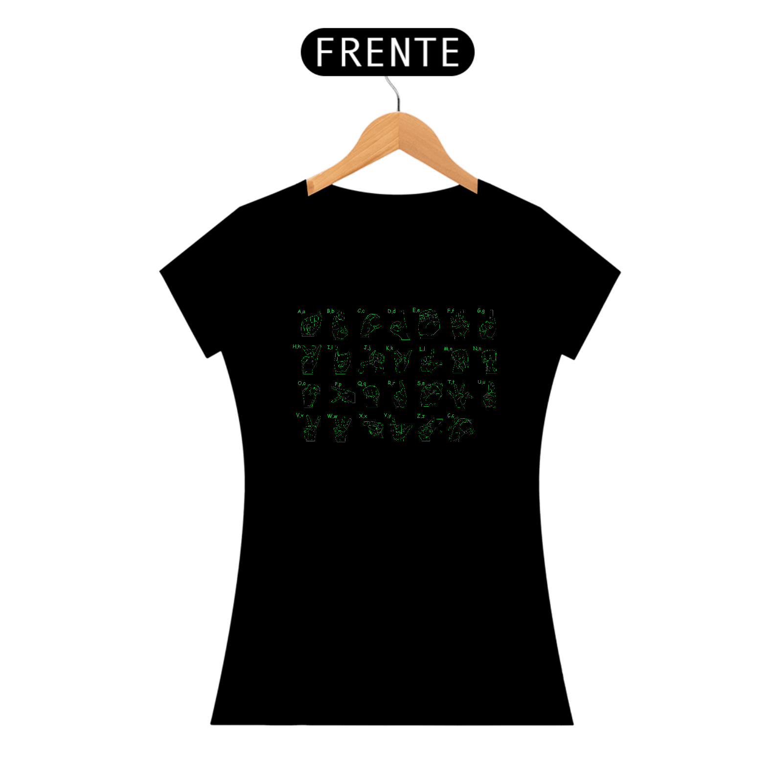 Camiseta Prime Feminina Libras Alfabeto2