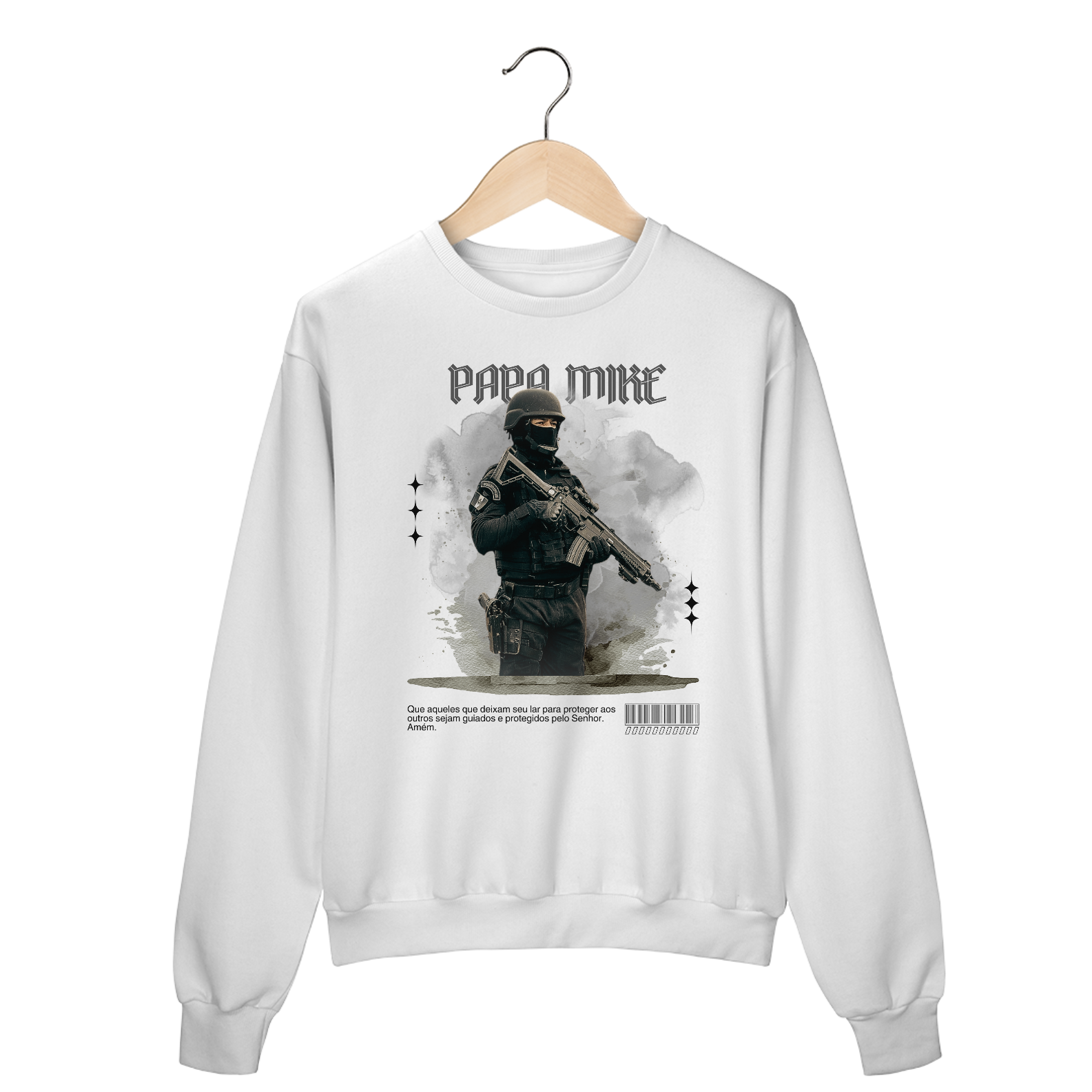 Nome do produto: PAPA MIKE - MOLETOM CLARO
